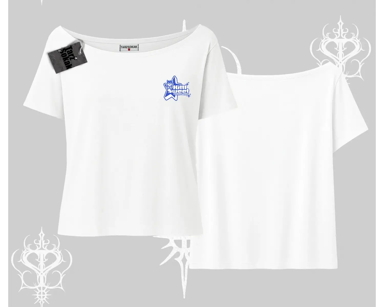 My Mood Right Now Yazılı Sevimli Kedi Oversize Tshirt