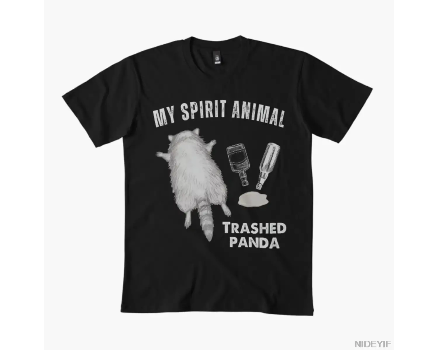 My Spirit Animal Trashed Panda T-shirt Erkekler Kadınlar için % 100% Pamuklu Tişörtler Kısa K