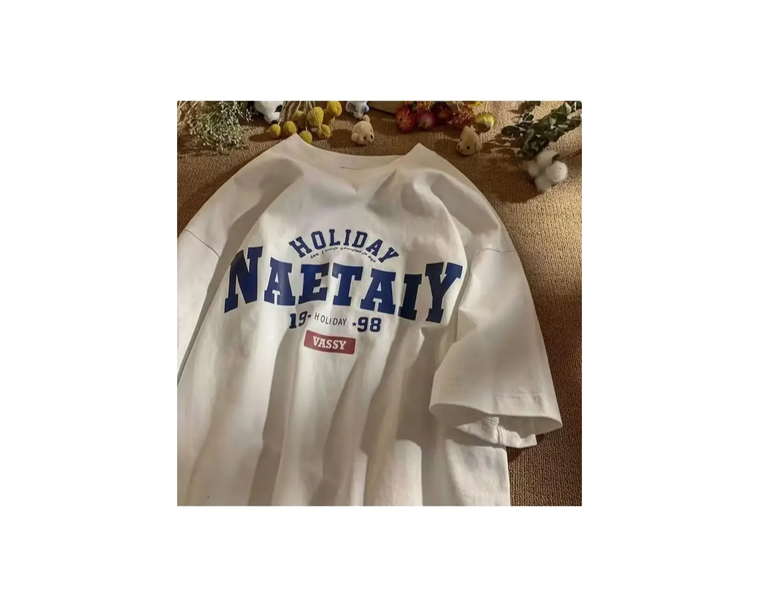 NAETAIY BASKILI OVERSİZE KALIP