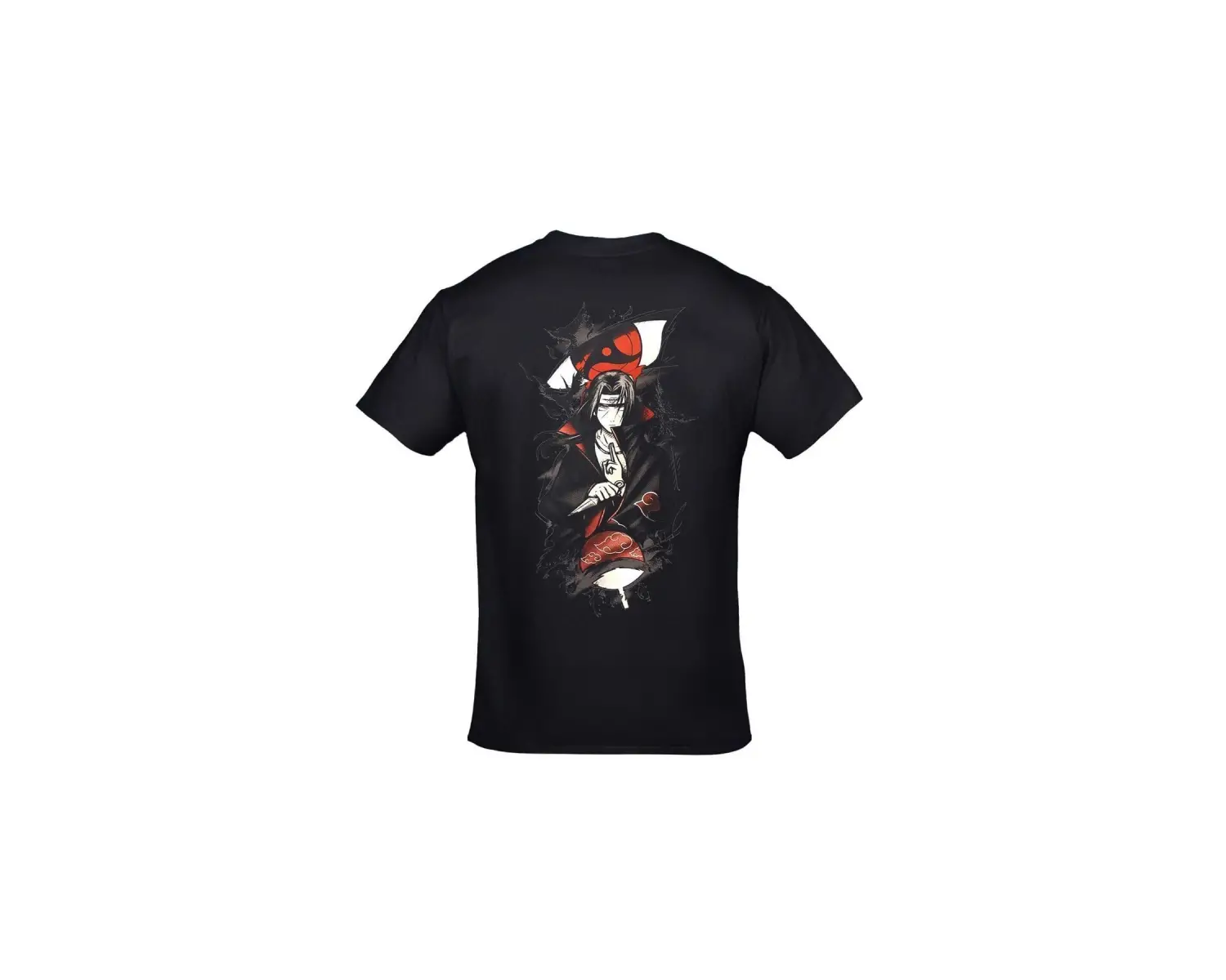 Naruto Akatsuki Itachi Uchiha Crows Baskılı Unisex Siyah