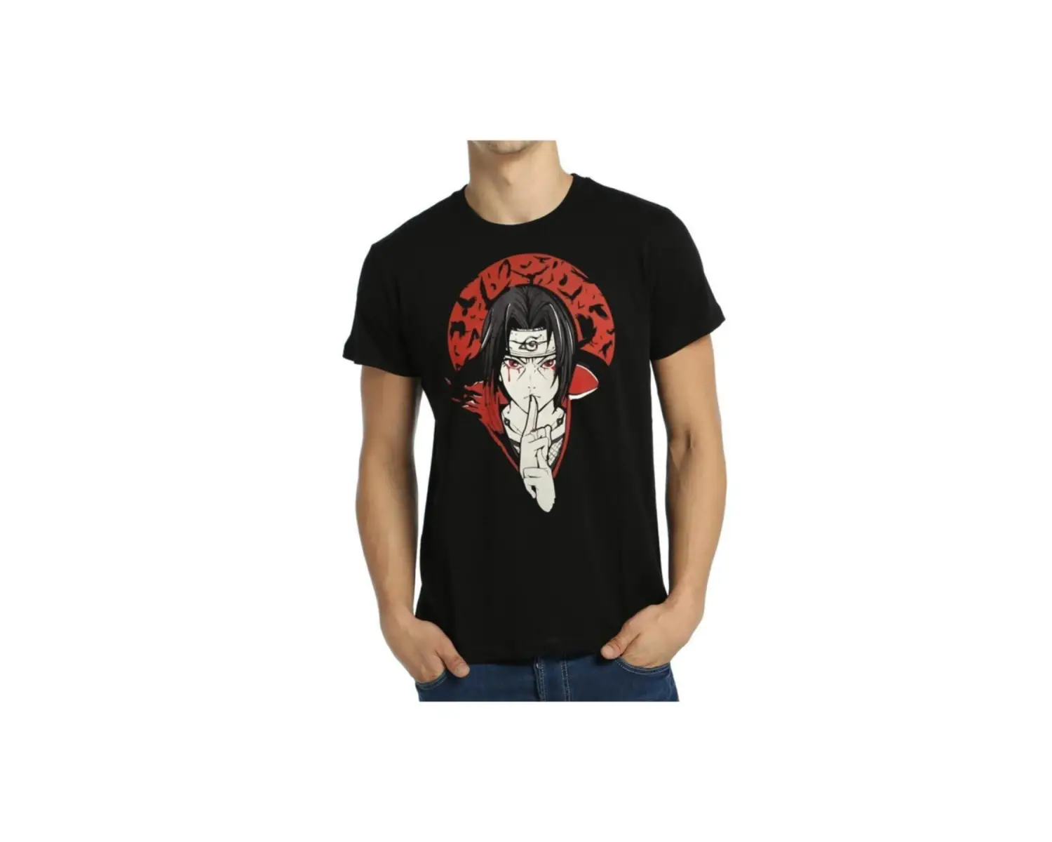 Naruto Itachi Uchiha Siyah Erkek Anime Tişört B111-142s