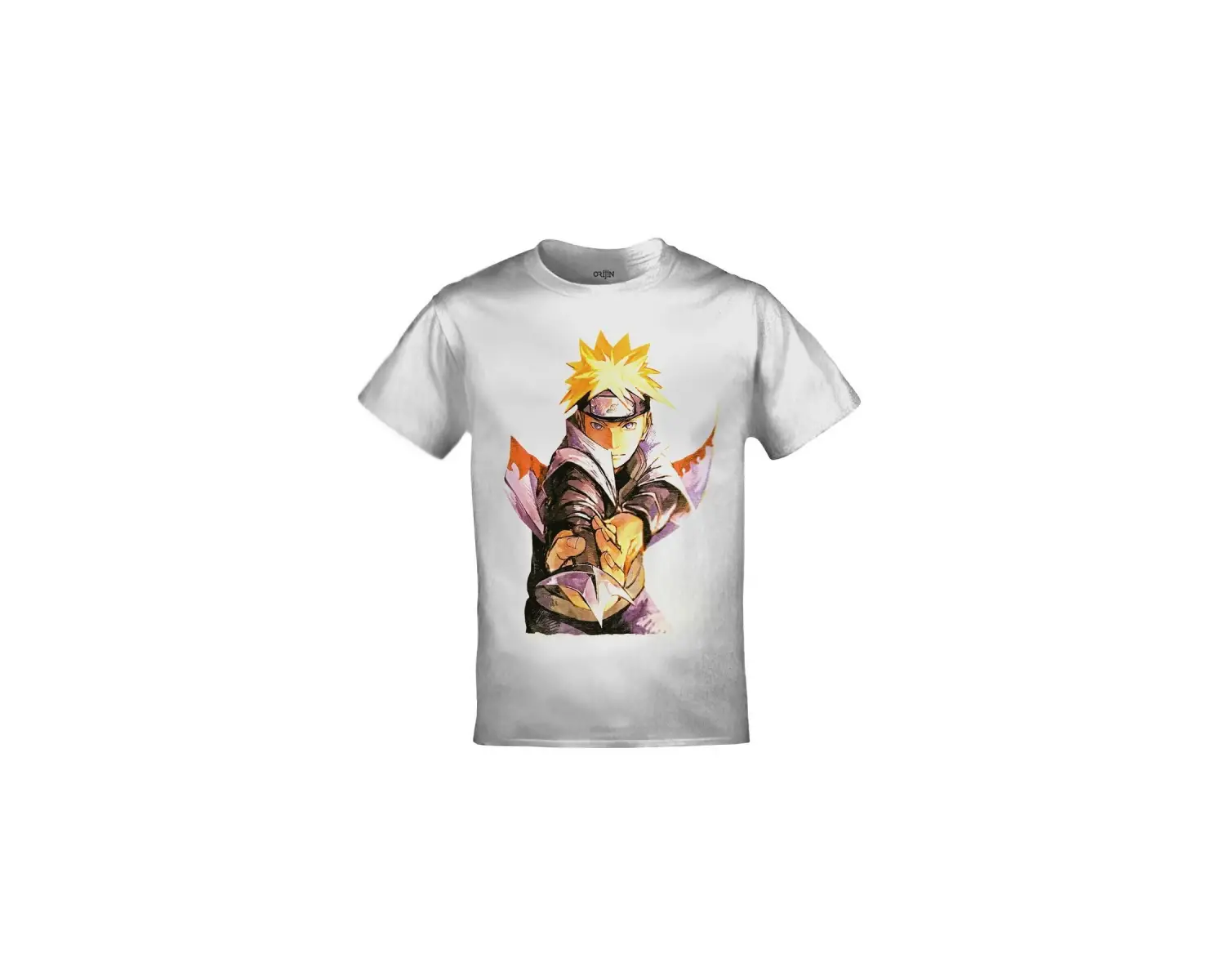 Naruto Mızrak Anime Baskılı Unisex Beyaz