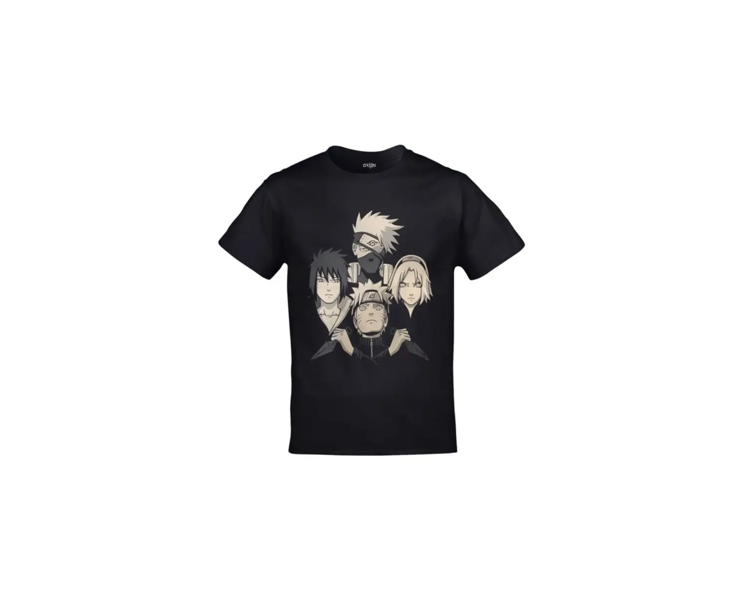 Naruto Team 7 Hokage Bohemian Rhapsody Baskılı Unisex Siyah