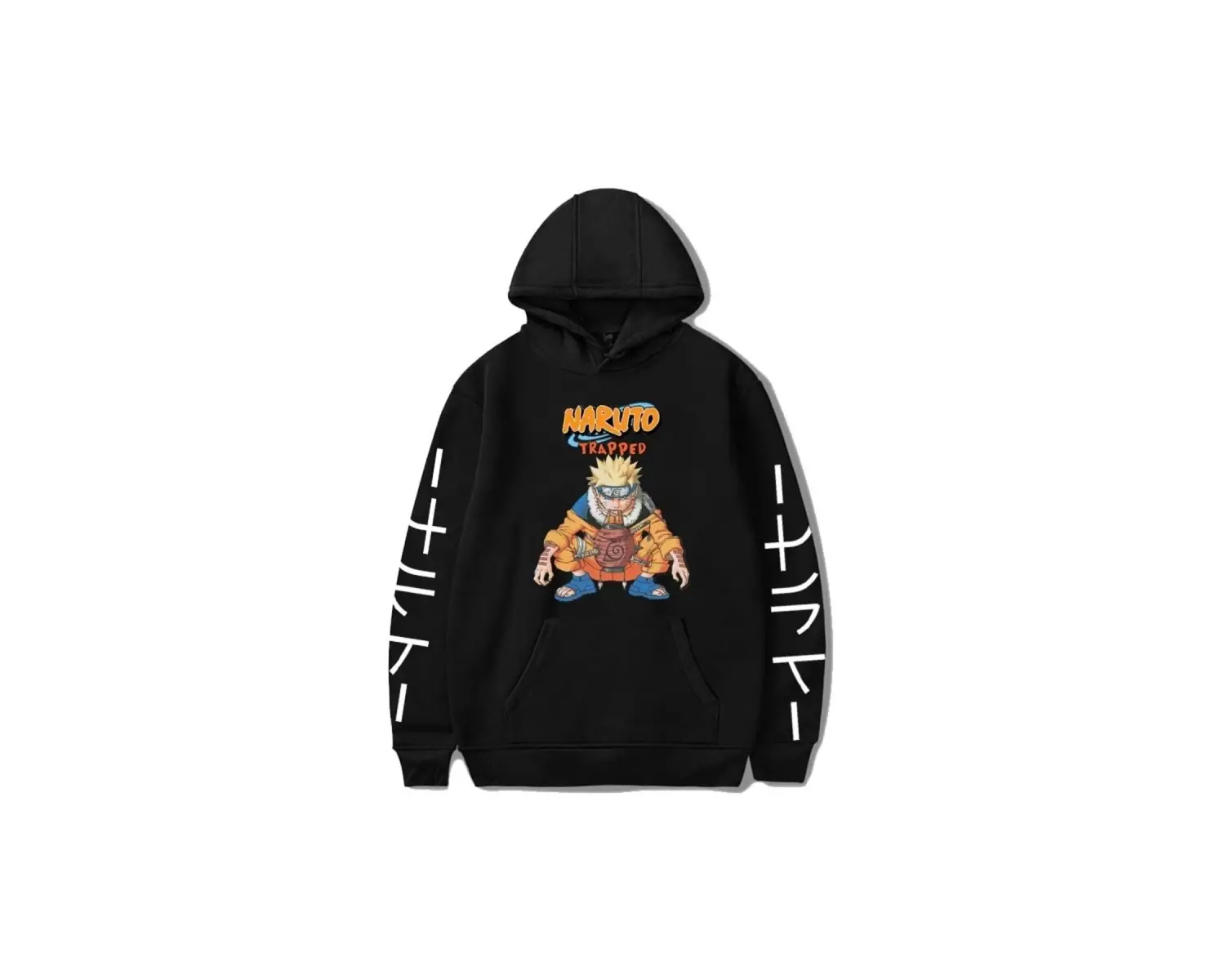 Naruto Temalı Unisex Kapşonlu Model81 13912 Siyah