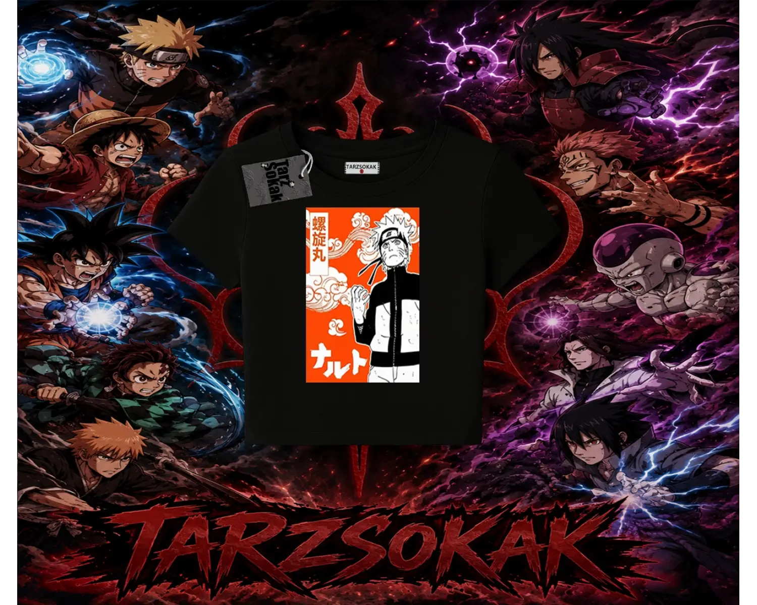 Naruto Uzumaki Premium Anime Kadın Baby Tee Beyaz