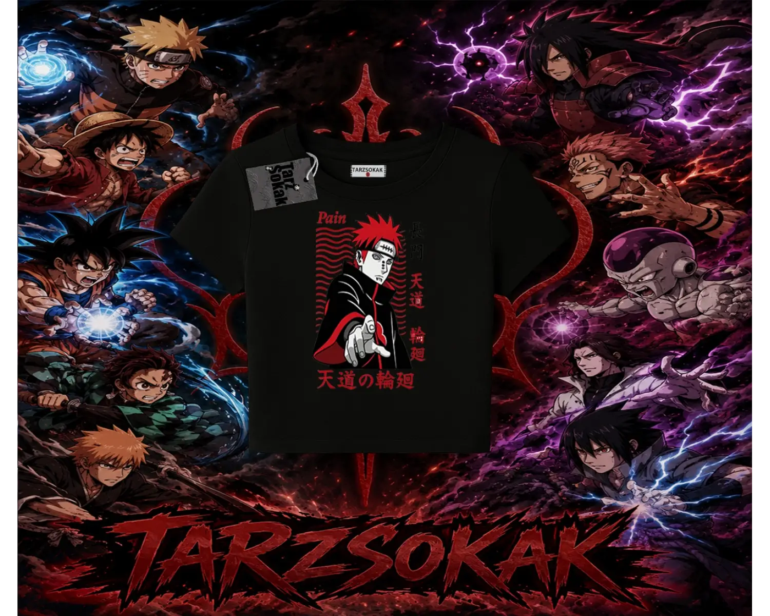 Naruto Uzumaki Premium Anime Kadın Baby Tee Beyaz