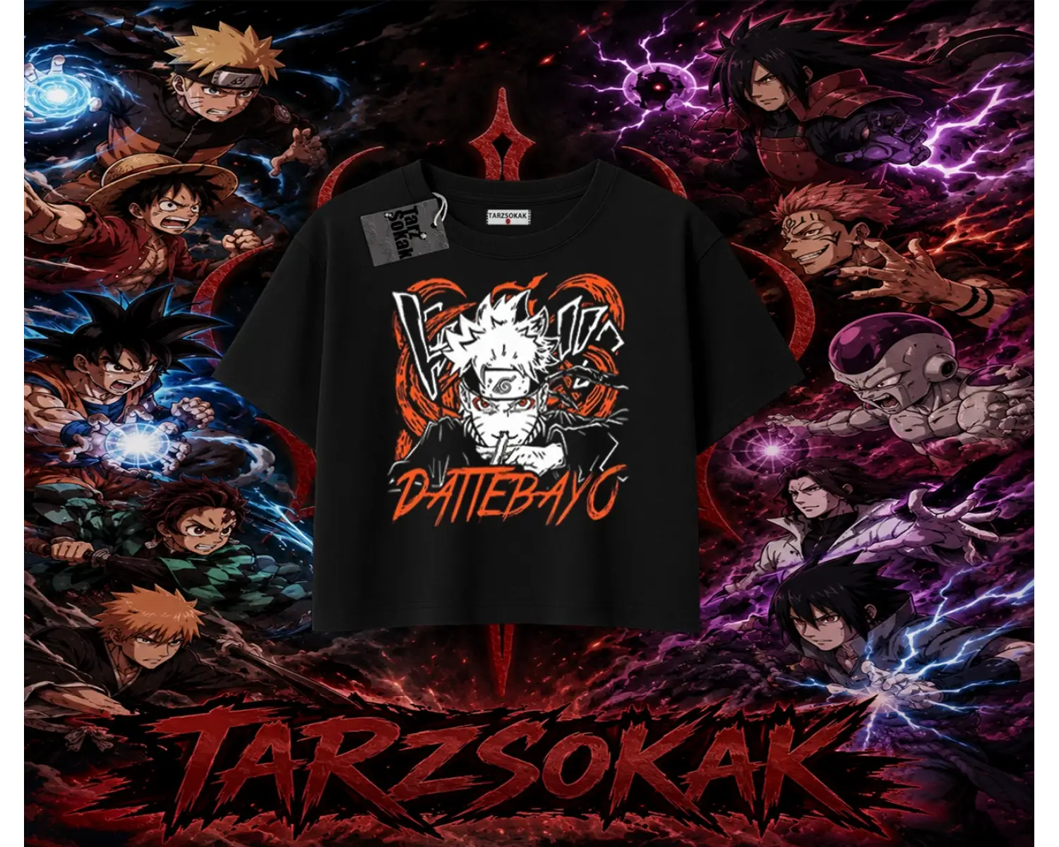 Naruto Uzumaki Premium Anime Kadın Crop Tişört Beyaz