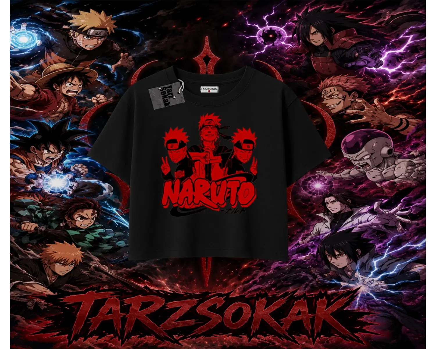 Naruto Uzumaki Premium Anime Kadın Crop Tişört Beyaz