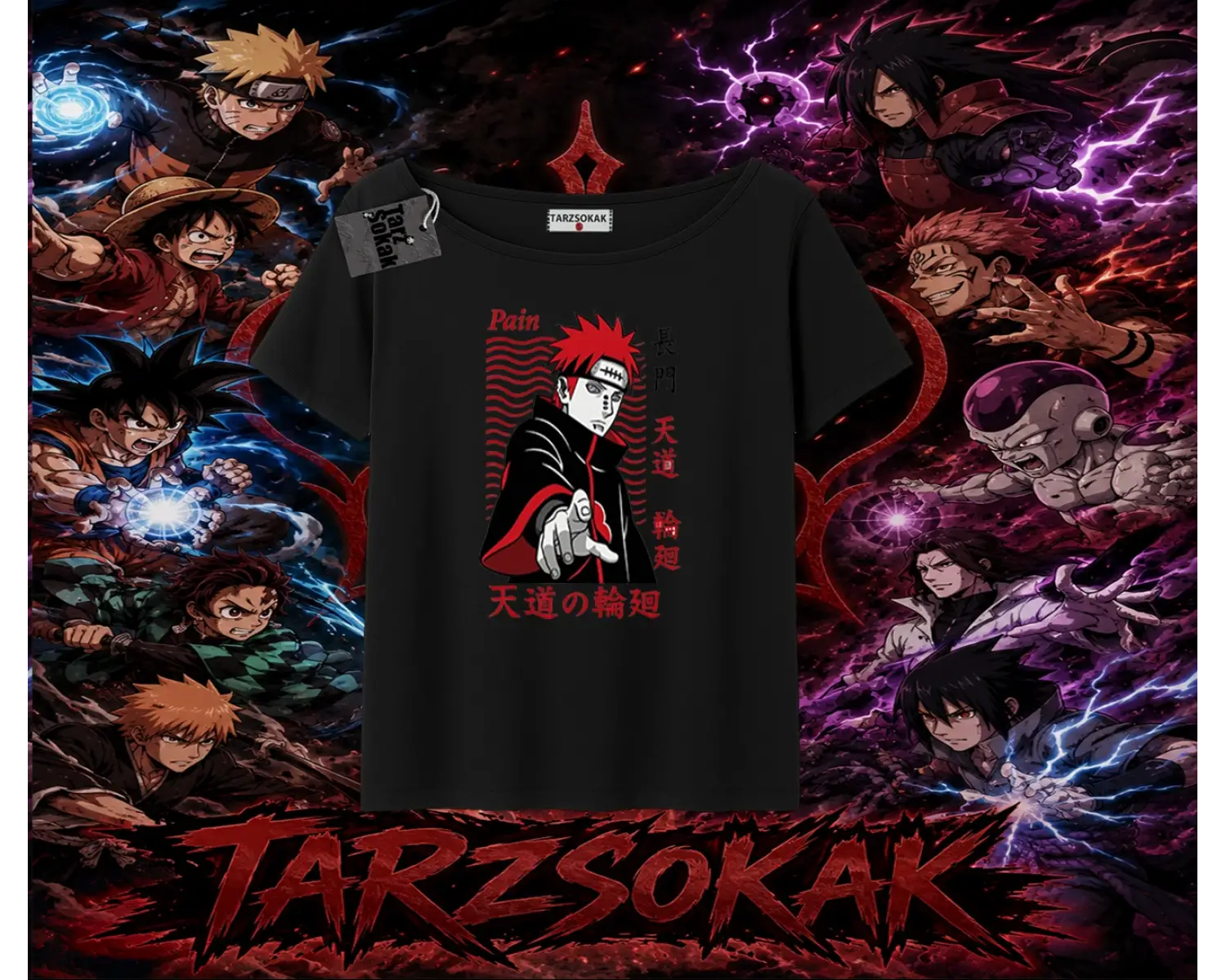 Naruto Uzumaki Premium Anime Kadın Kayık Yaka Tişört Beyaz