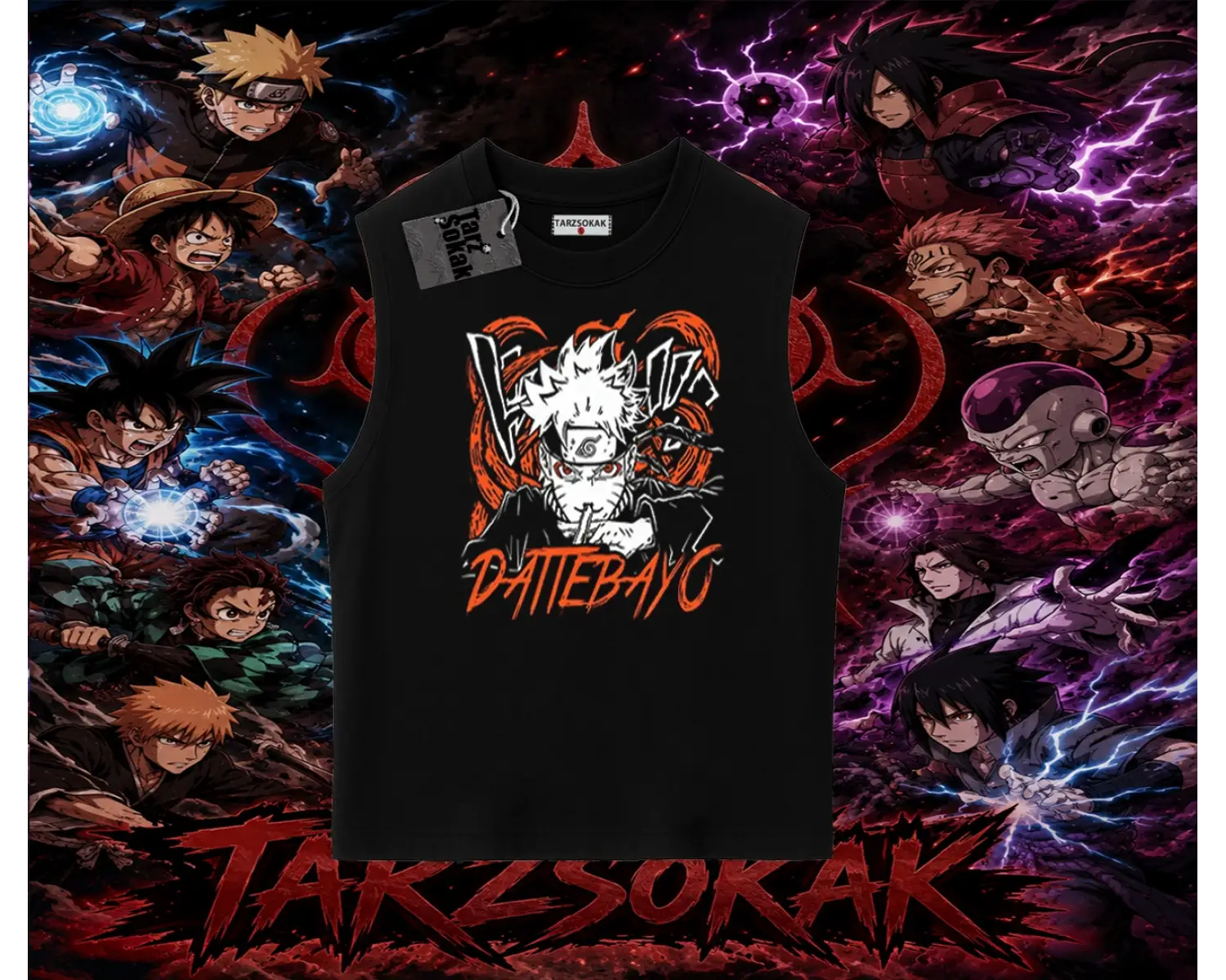 Naruto Uzumaki Premium Anime Oversize Unisex Kolsuz Tişört Beyaz