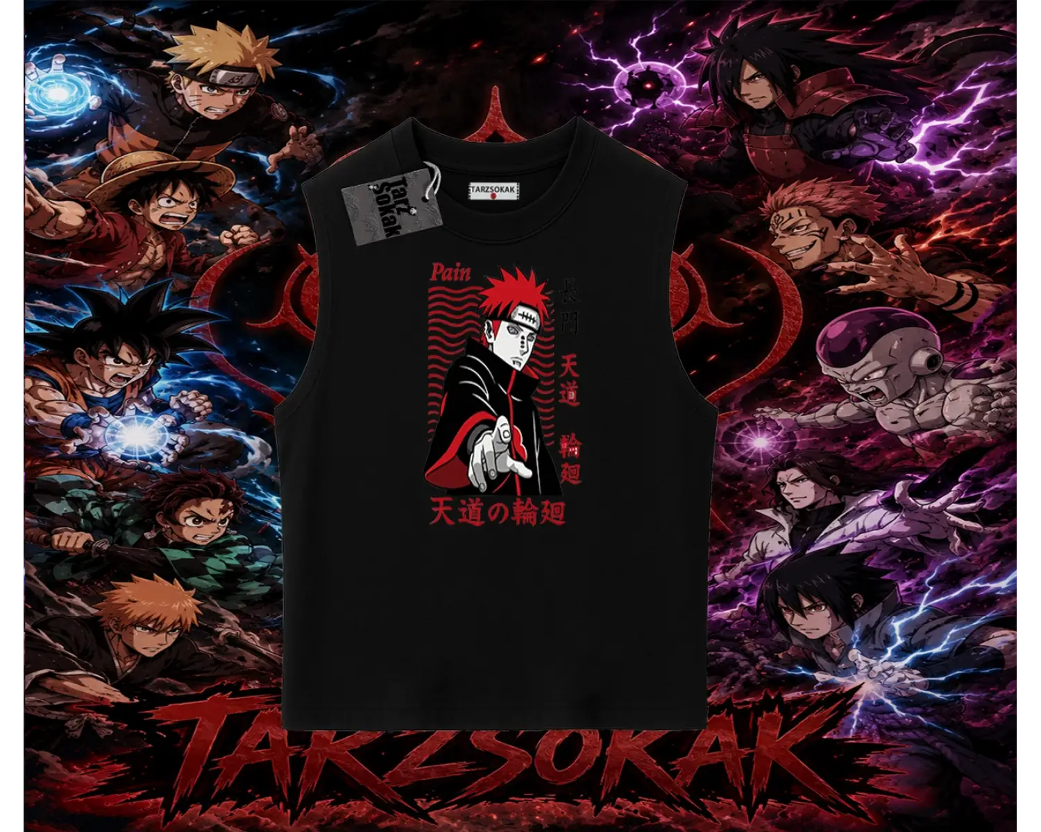 Naruto Uzumaki Premium Anime Oversize Unisex Kolsuz Tişört Beyaz