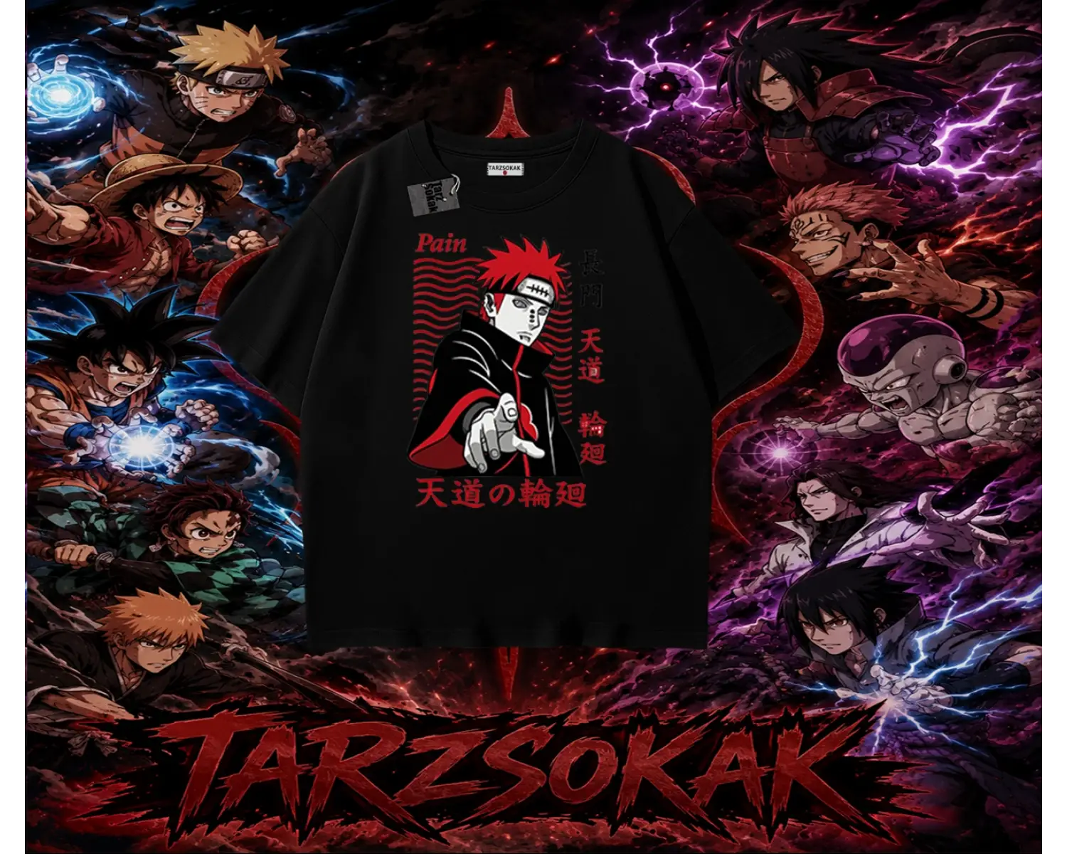 Naruto Uzumaki Premium Anime Oversize Unisex Tişört Beyaz