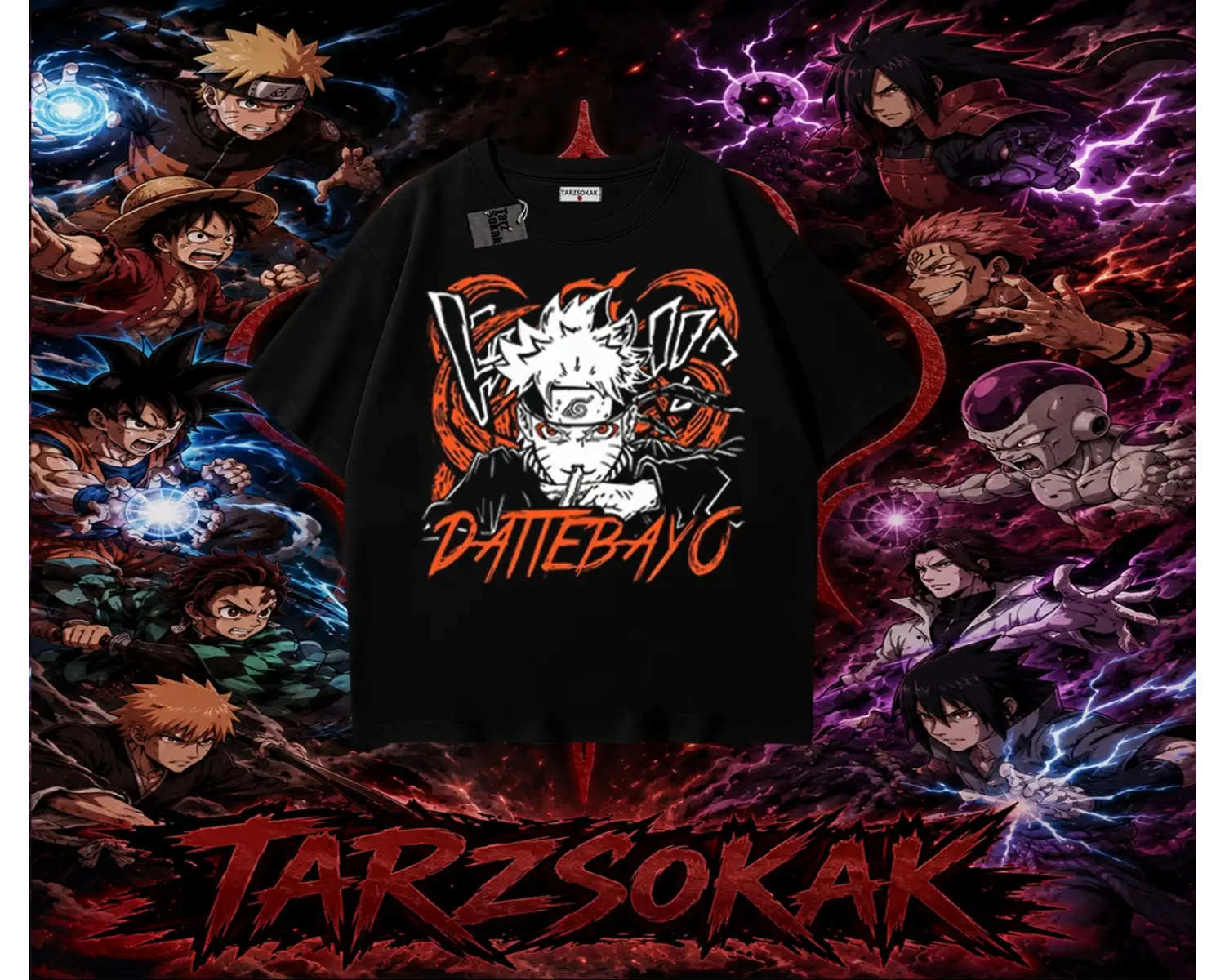 Naruto Uzumaki Premium Anime Oversize Unisex Tişört Beyaz