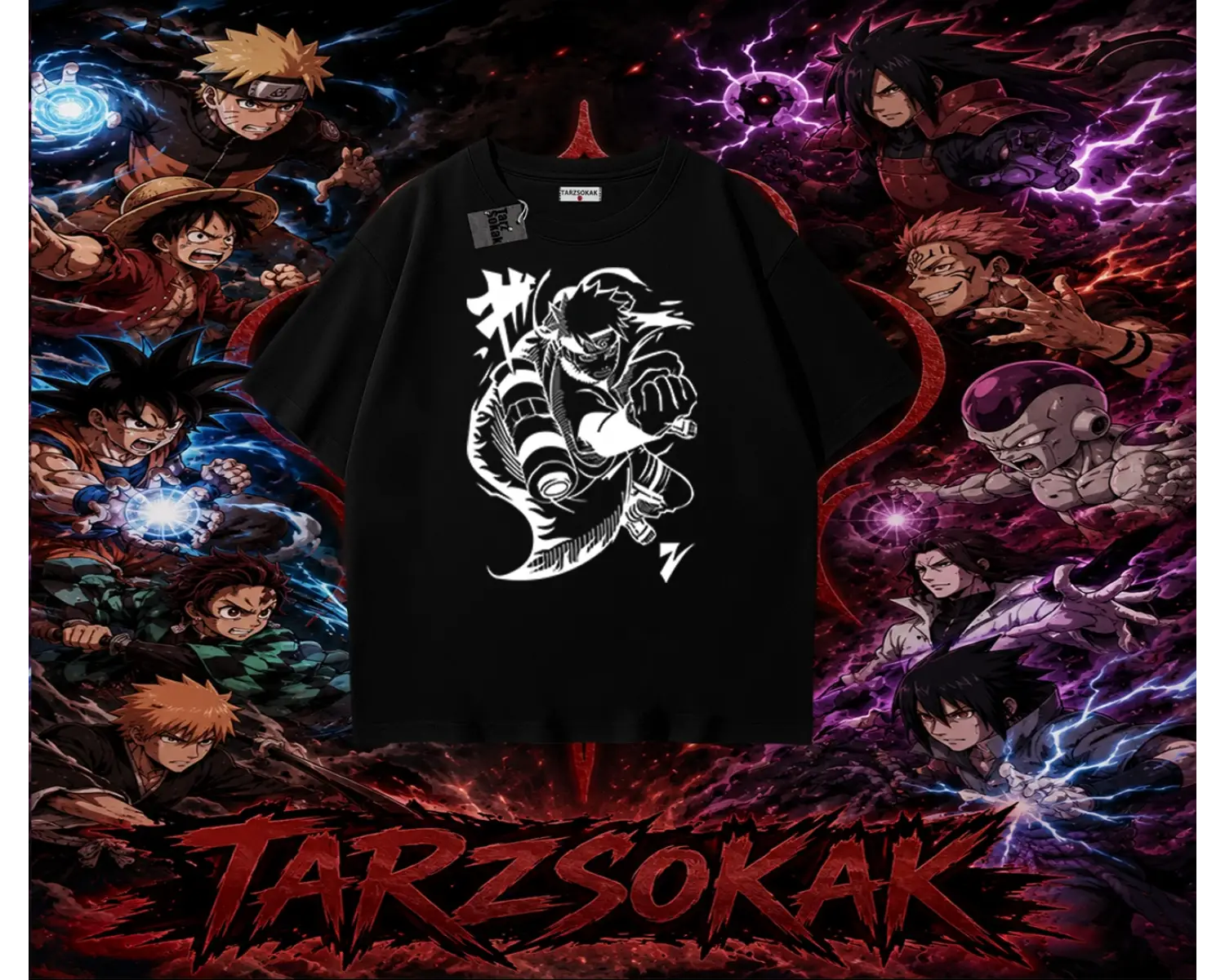 Naruto Uzumaki Premium Anime Oversize Unisex Tişört Beyaz