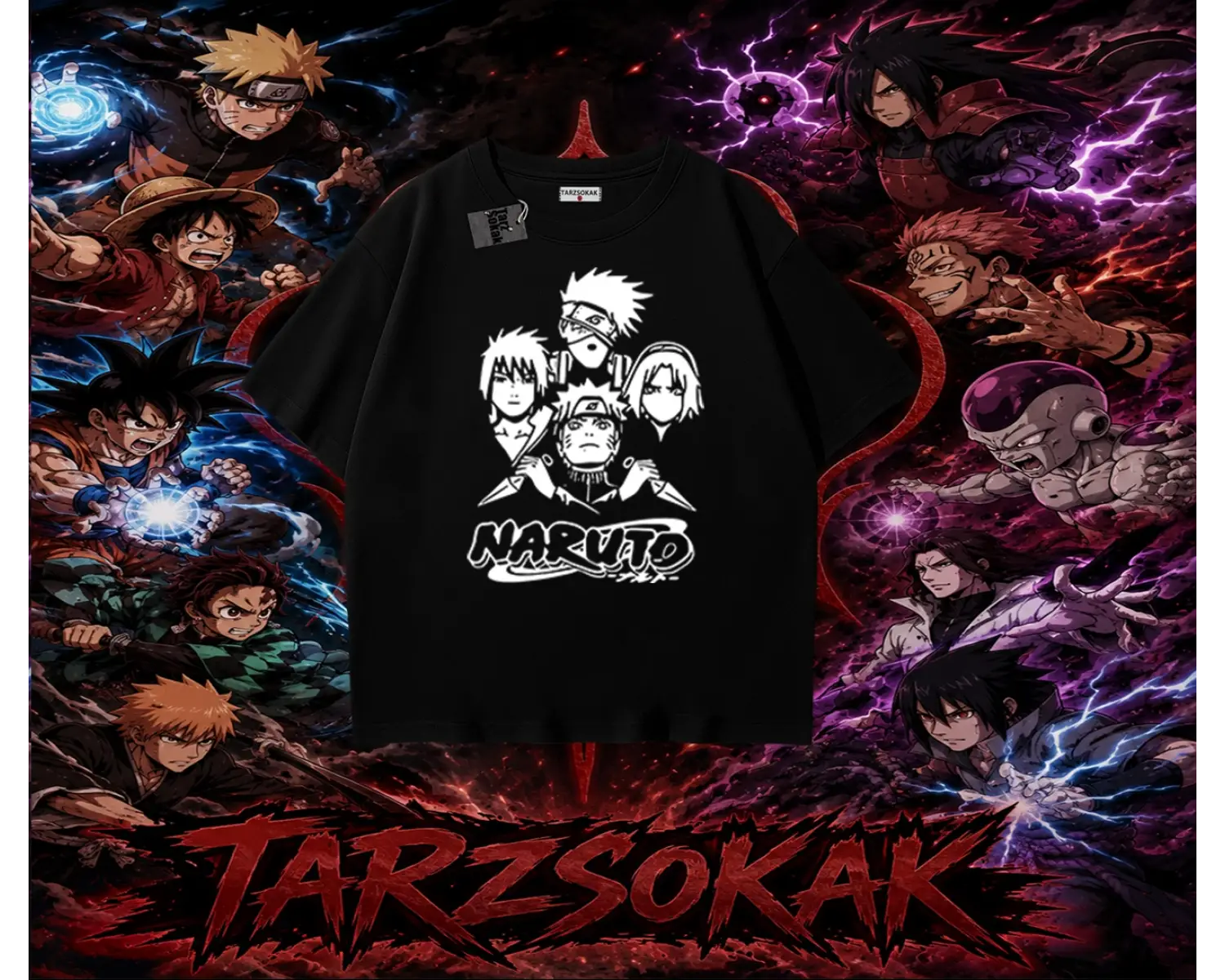 Naruto Uzumaki Premium Anime Oversize Unisex Tişört Beyaz