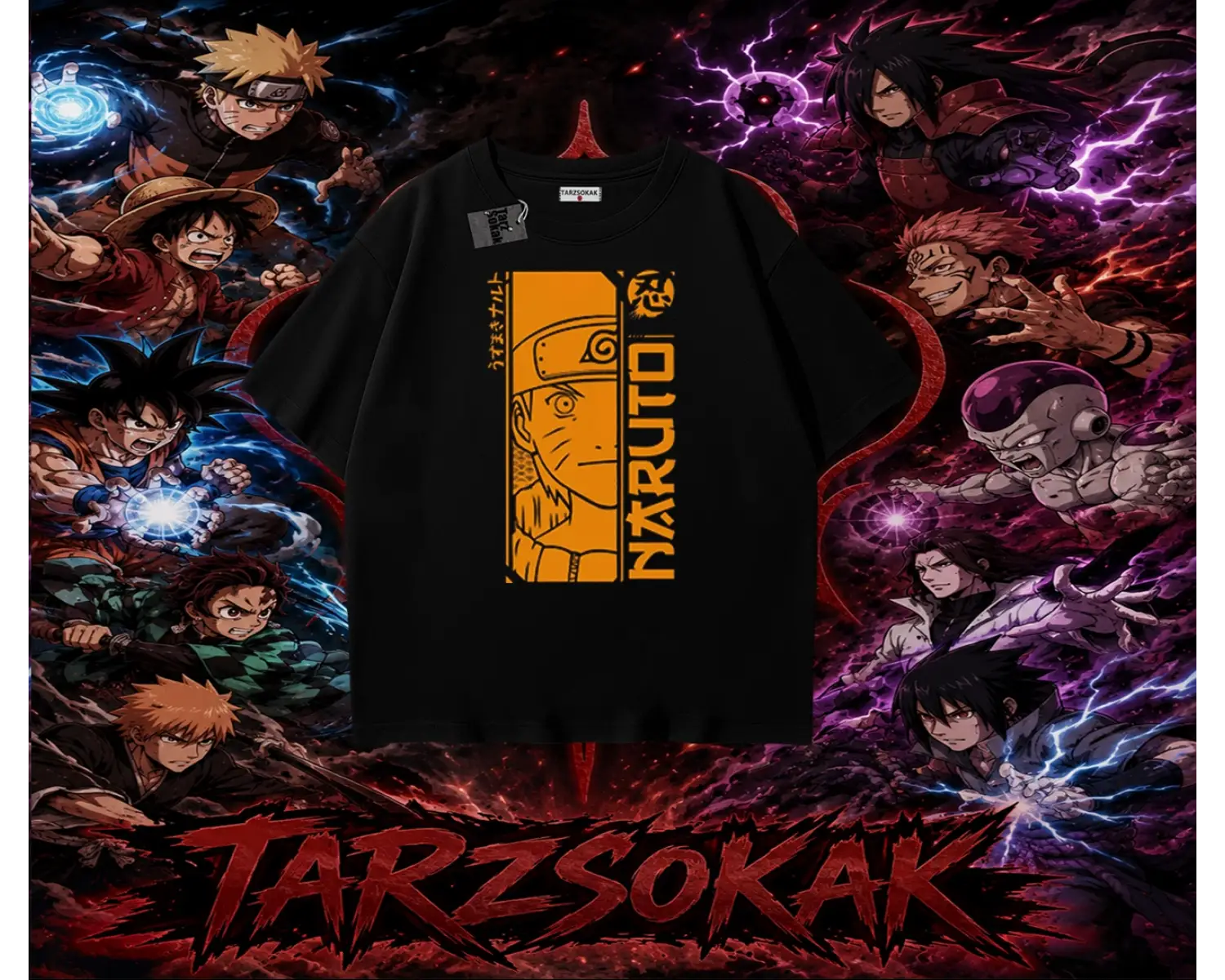 Naruto Uzumaki Premium Anime Oversize Unisex Tişört Beyaz