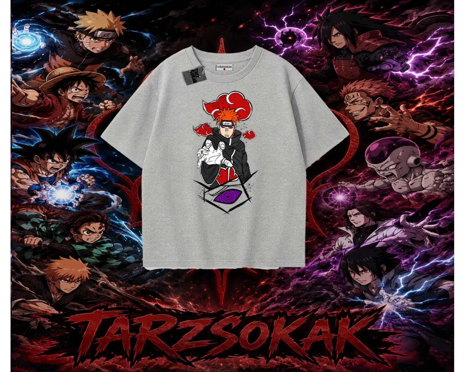 Naruto Uzumaki Premium Anime Oversize Unisex Tişört Beyaz