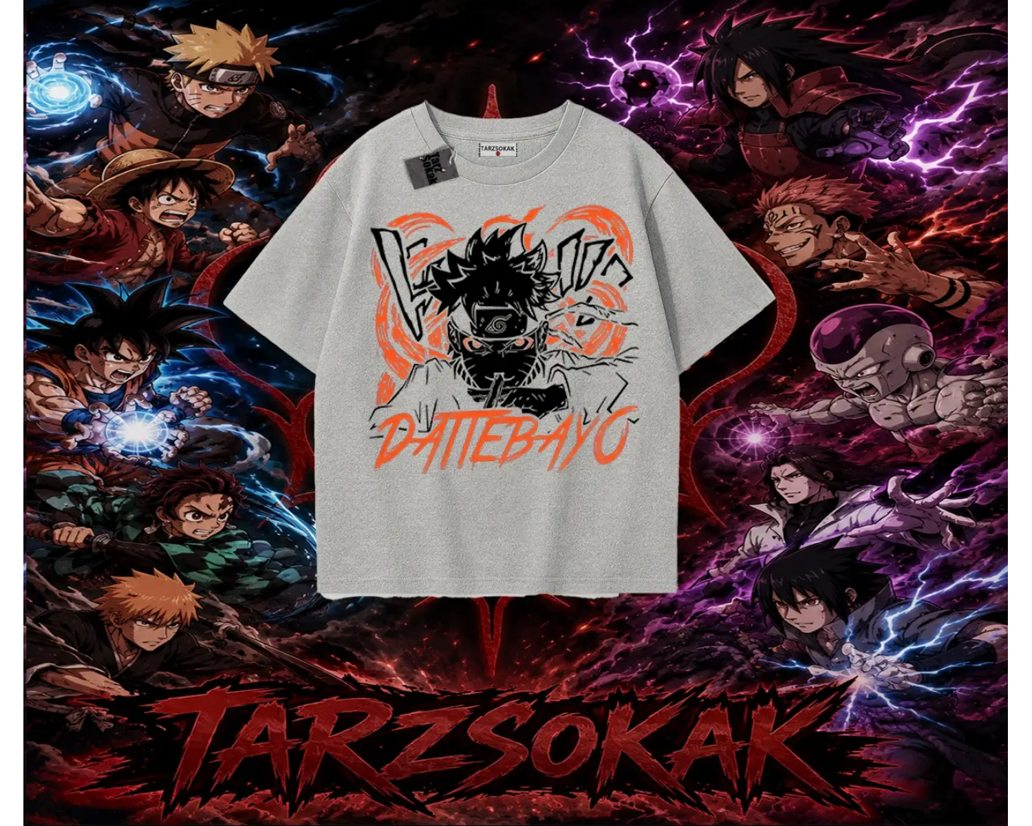 Naruto Uzumaki Premium Anime Oversize Unisex Tişört Beyaz