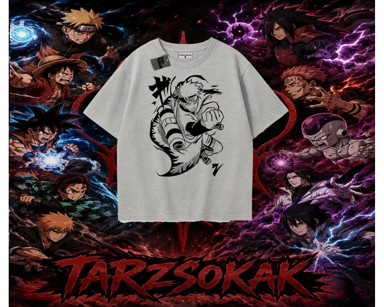 Naruto Uzumaki Premium Anime Oversize Unisex Tişört Beyaz