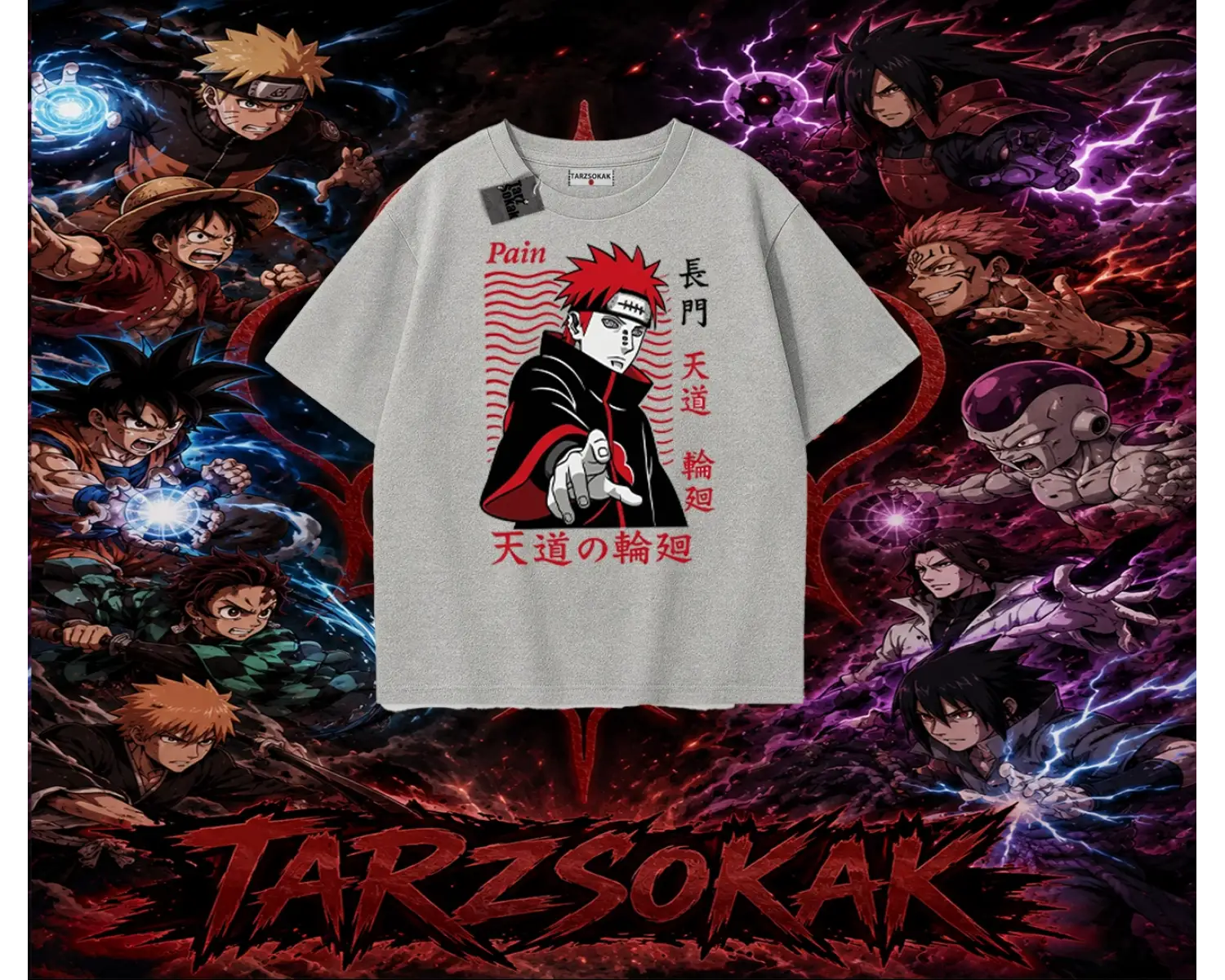 Naruto Uzumaki Premium Anime Oversize Unisex Tişört Beyaz