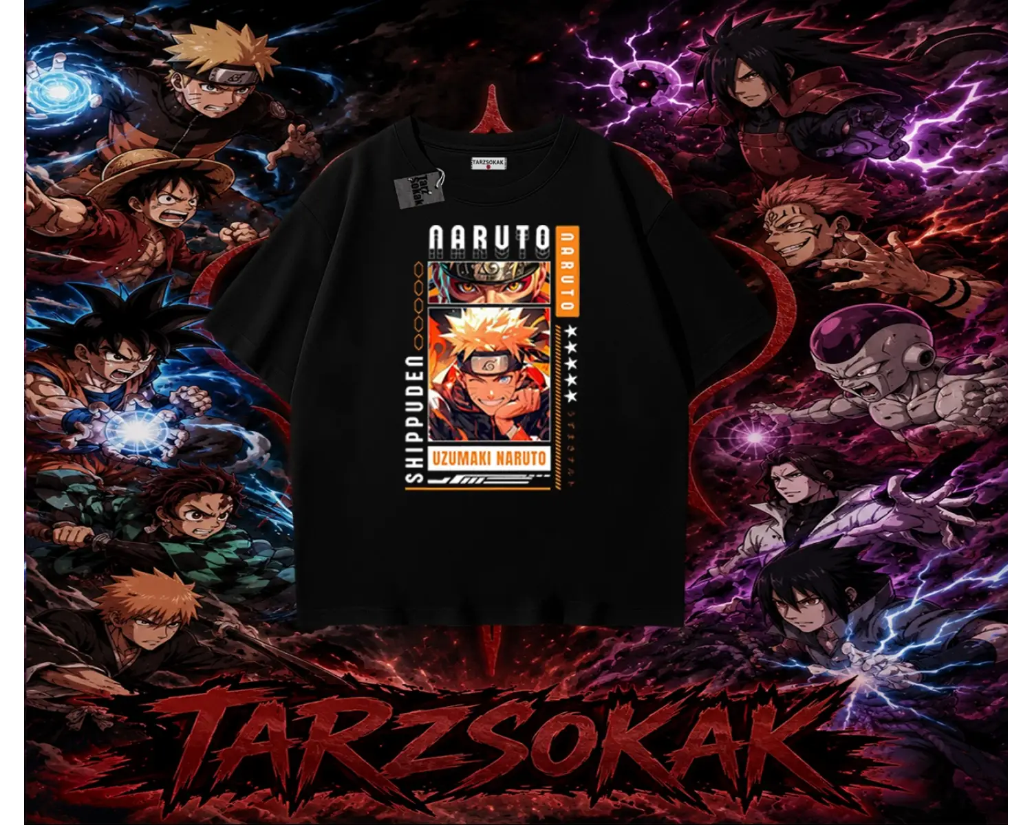 Naruto Uzumaki Premium Anime Oversize Unisex Tişört Beyaz