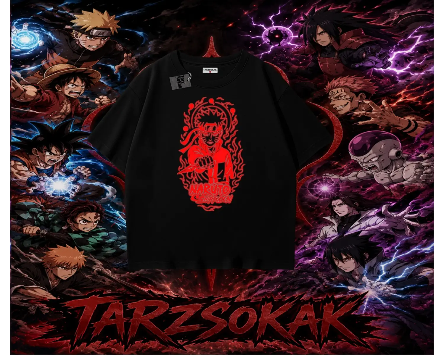 Naruto Uzumaki Premium Anime Oversize Unisex Tişört Beyaz