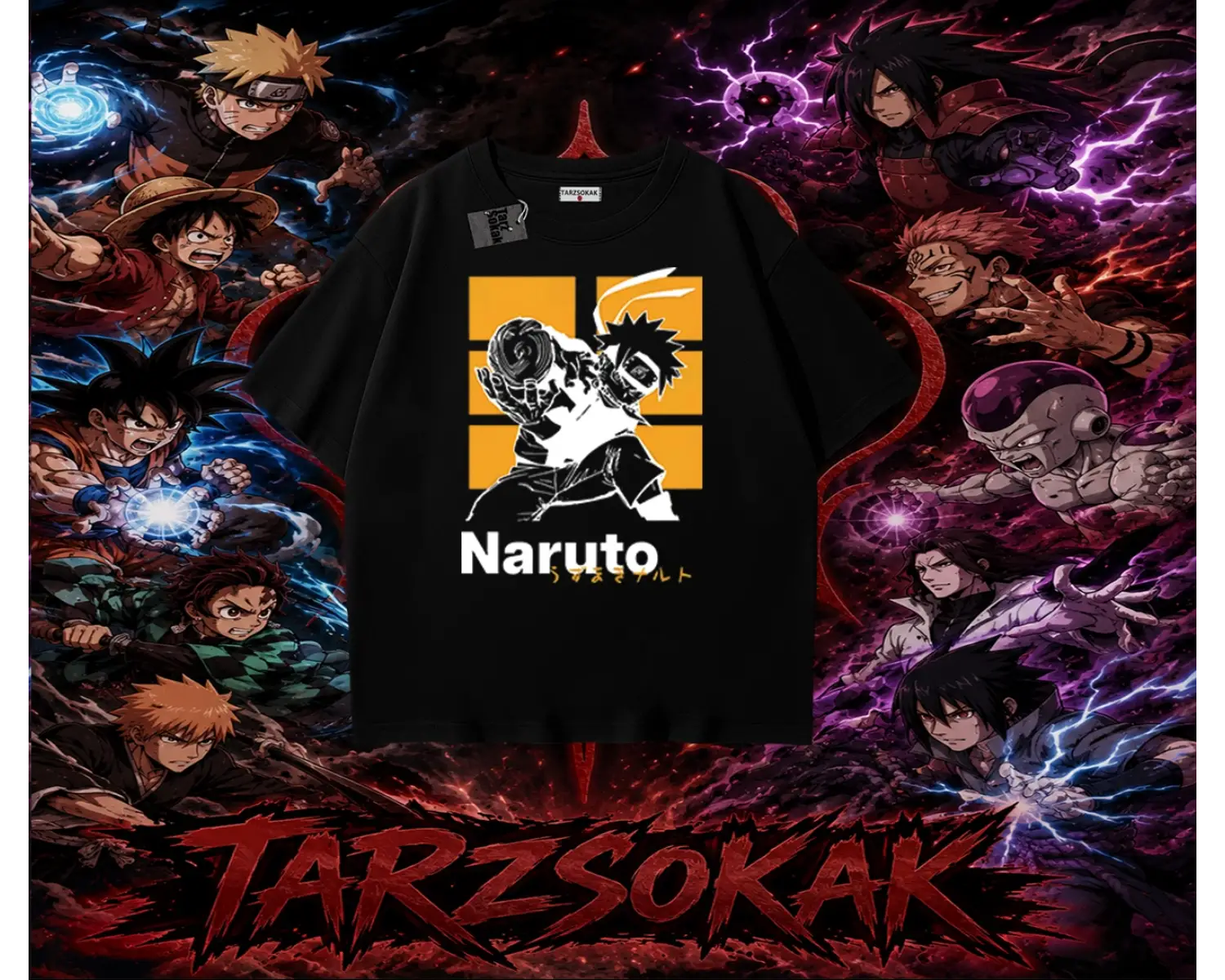 Naruto Uzumaki Premium Anime Oversize Unisex Tişört Beyaz