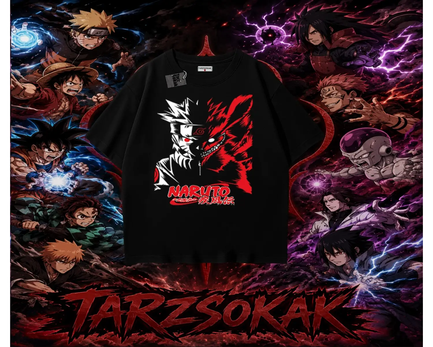 Naruto Uzumaki Premium Anime Oversize Unisex Tişört Beyaz