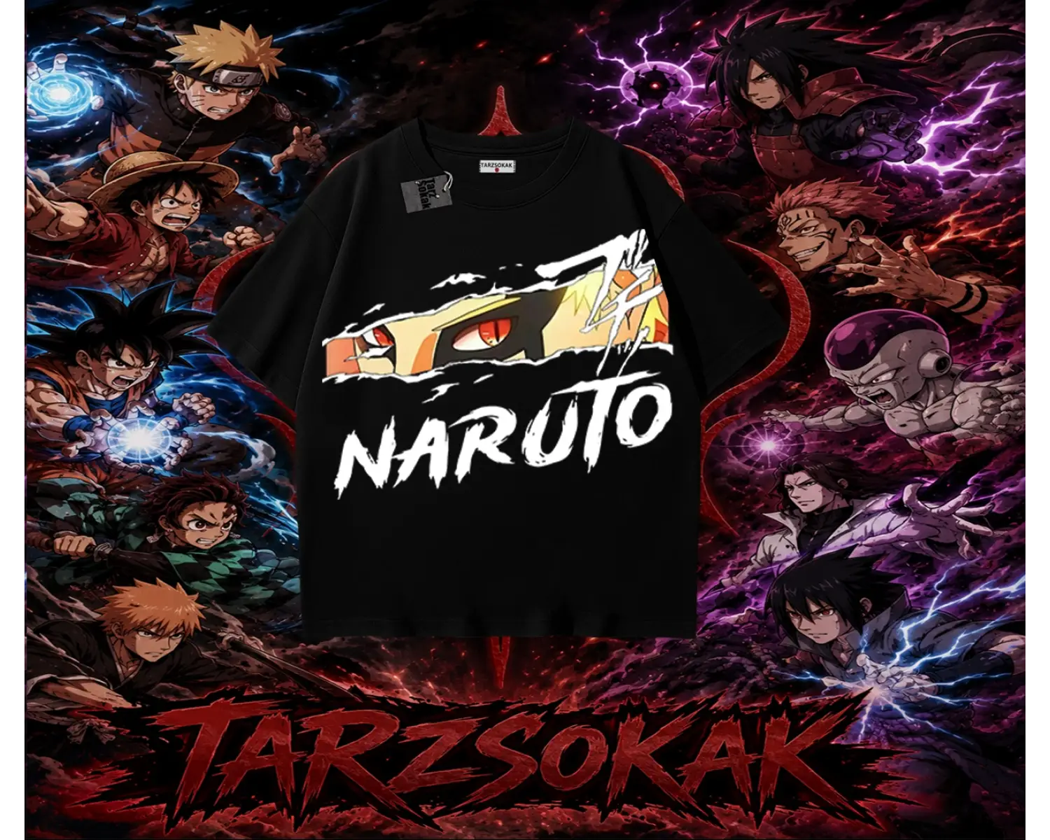 Naruto Uzumaki Premium Anime Oversize Unisex Tişört Beyaz