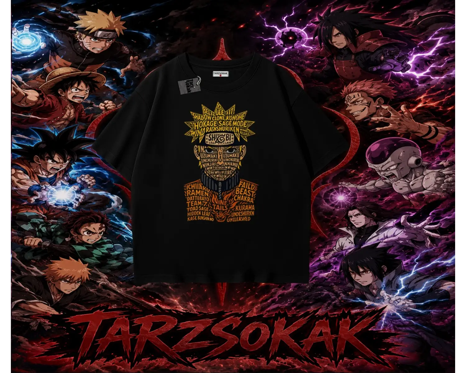 Naruto Uzumaki Premium Anime Oversize Unisex Tişört Beyaz