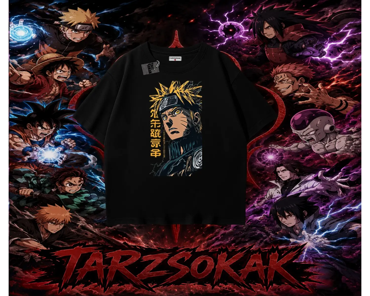 Naruto Uzumaki Premium Anime Oversize Unisex Tişört Beyaz