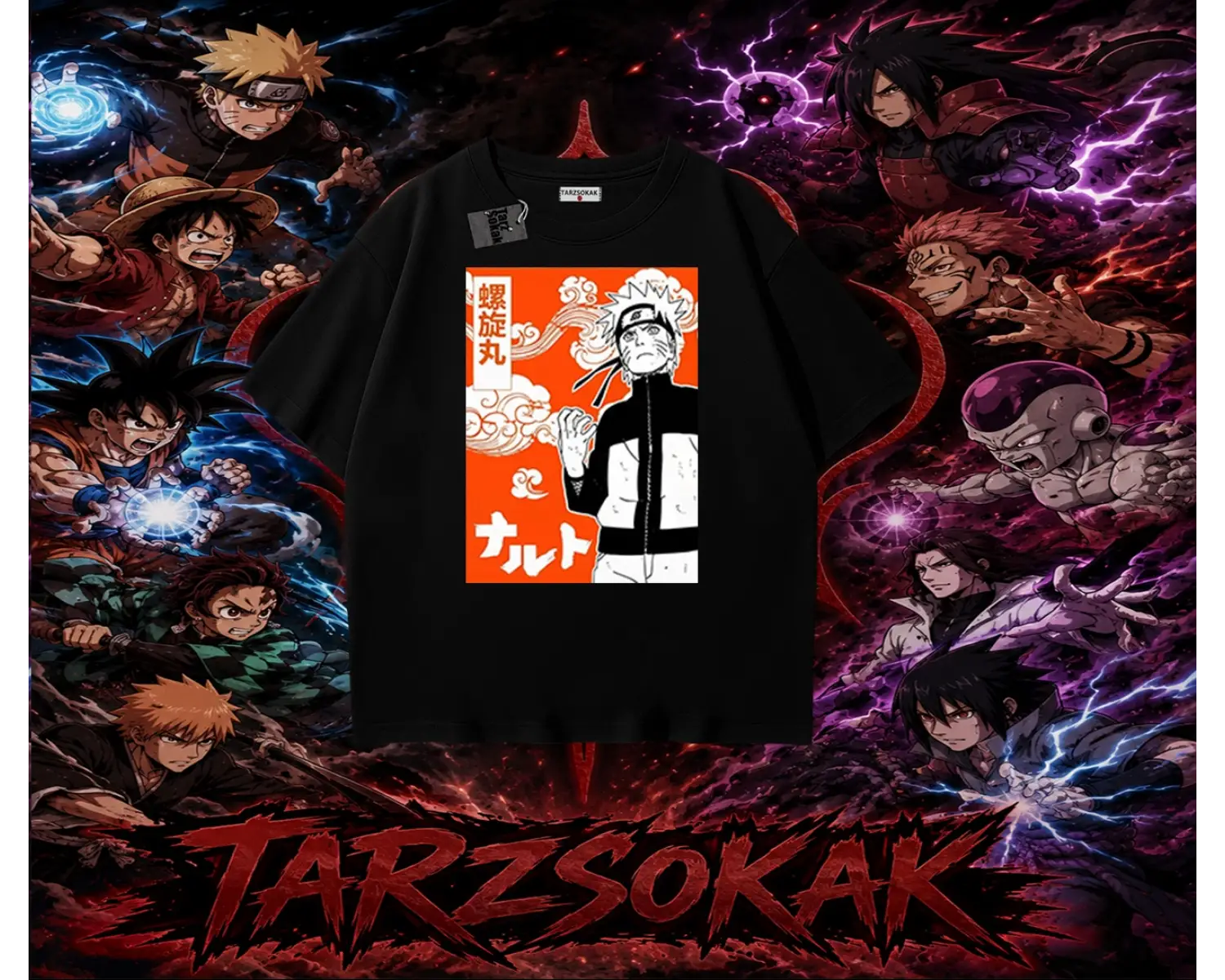 Naruto Uzumaki Premium Anime Oversize Unisex Tişört Beyaz