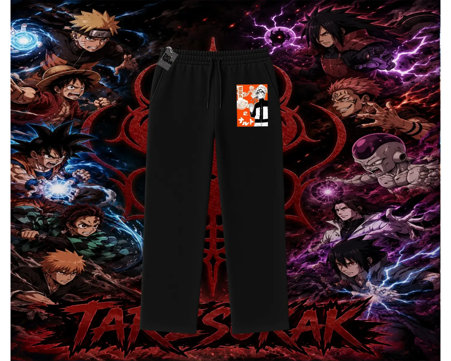 Naruto Uzumaki Premium Anime Unisex Baggy Eşofman Altı Beyaz