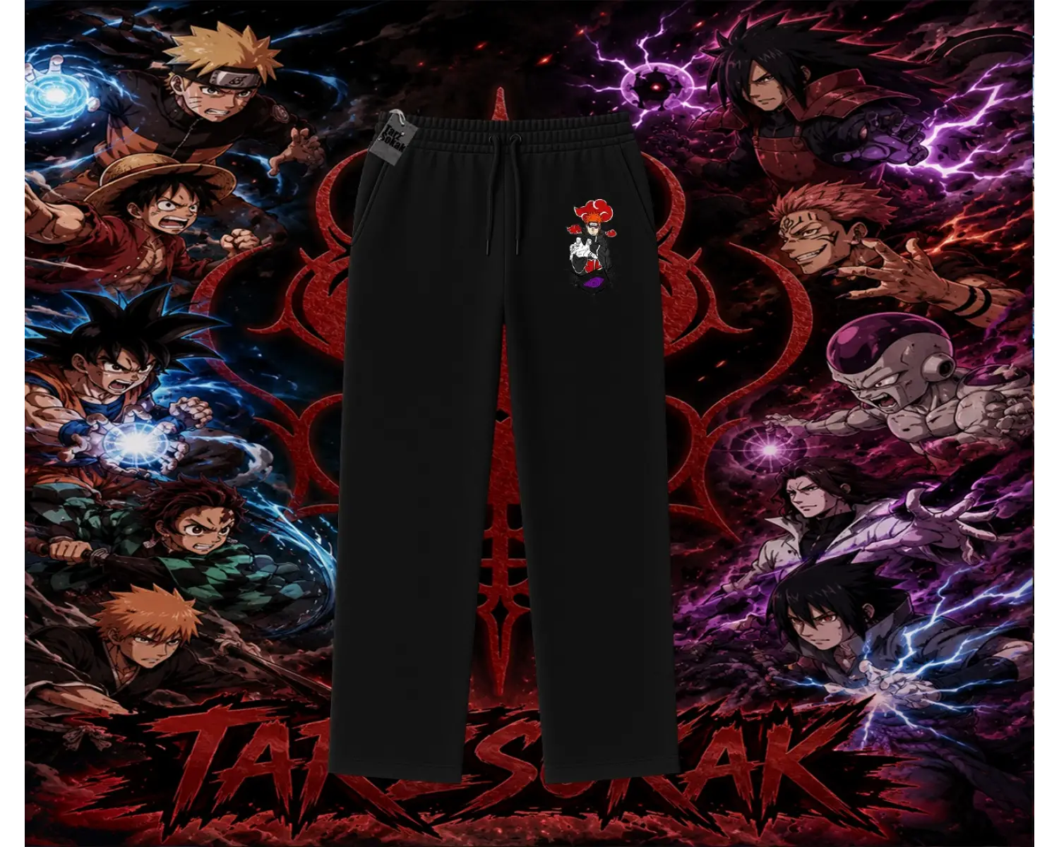 Naruto Uzumaki Premium Anime Unisex Baggy Eşofman Altı Beyaz