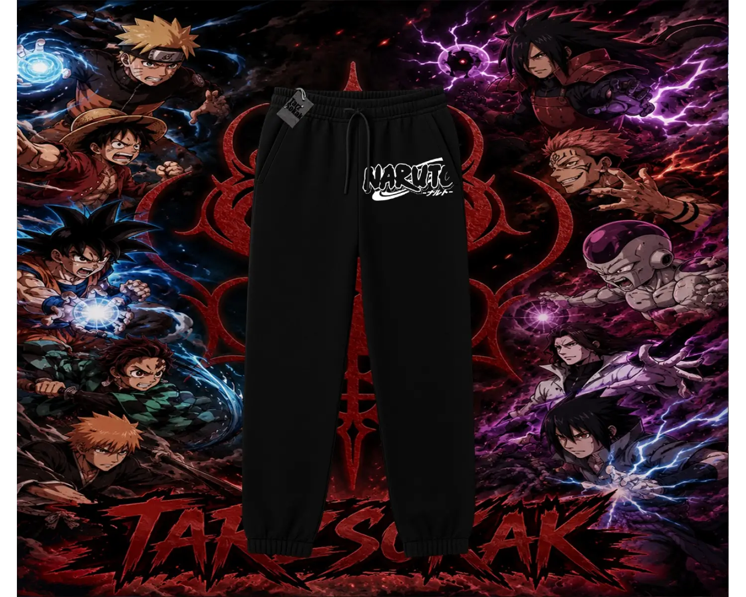 Naruto Uzumaki Premium Anime Unisex Jogger Eşofman Altı Beyaz