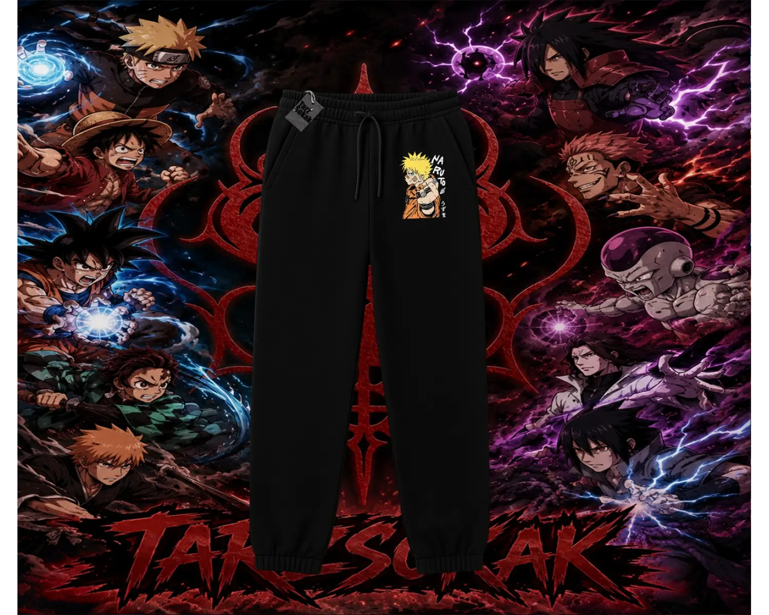 Naruto Uzumaki Premium Anime Unisex Jogger Eşofman Altı Beyaz