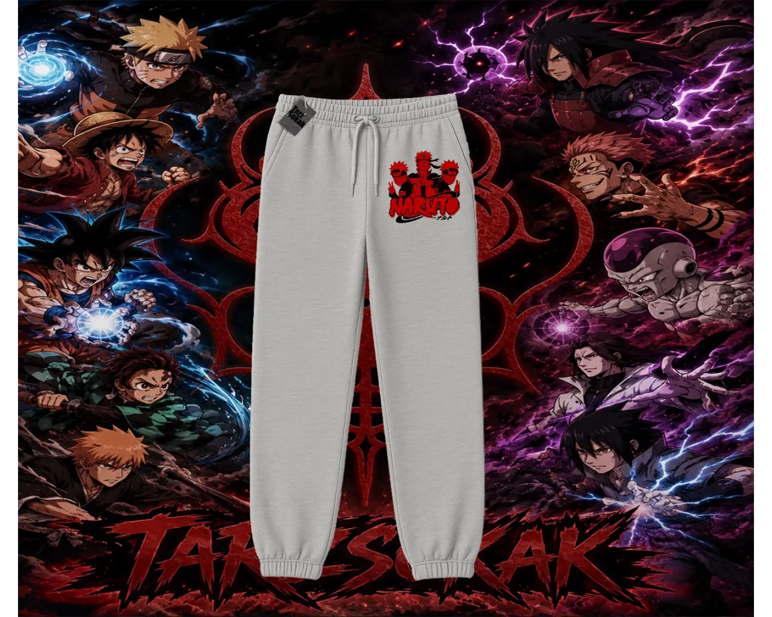Naruto Uzumaki Premium Anime Unisex Jogger Eşofman Altı Beyaz