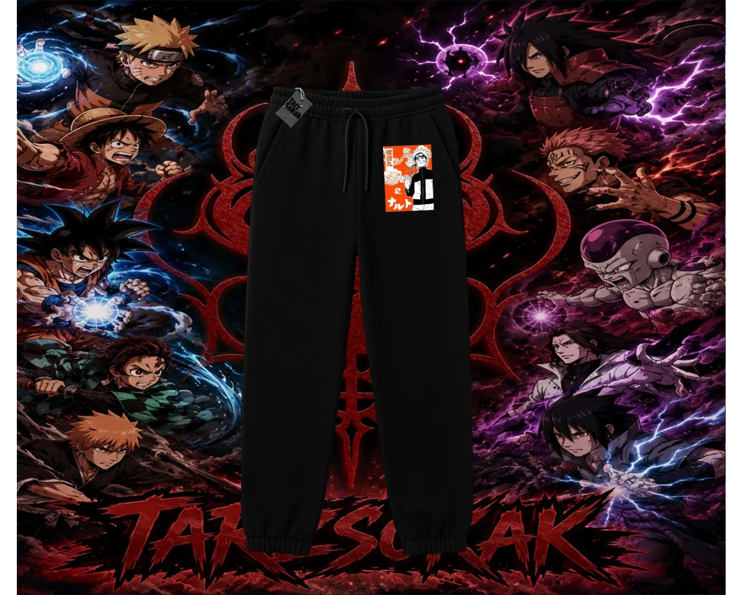 Naruto Uzumaki Premium Anime Unisex Jogger Eşofman Altı Beyaz