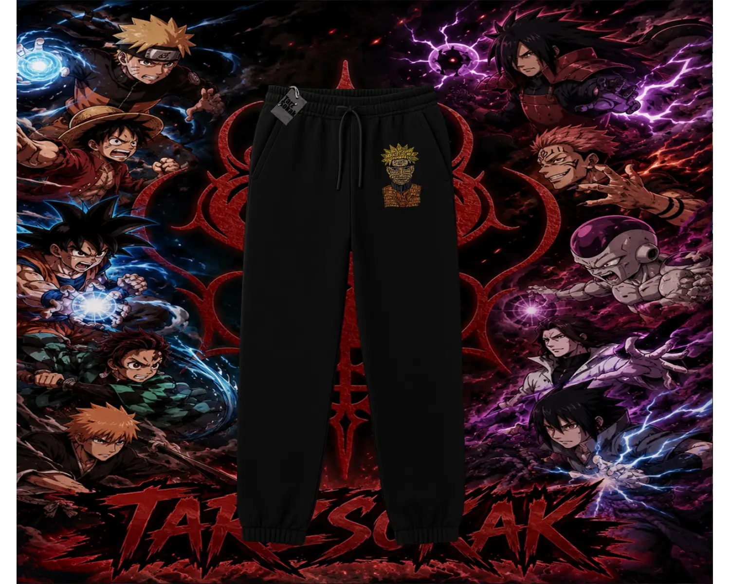 Naruto Uzumaki Premium Anime Unisex Jogger Eşofman Altı Beyaz