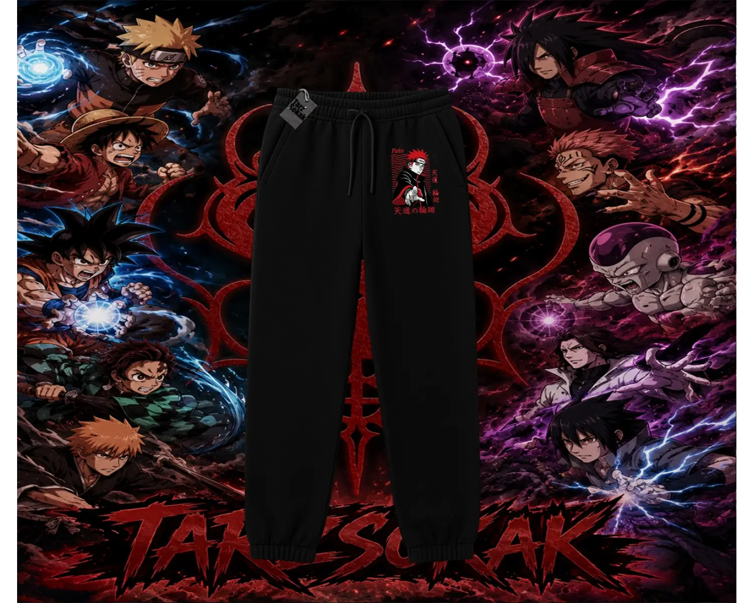 Naruto Uzumaki Premium Anime Unisex Jogger Eşofman Altı Beyaz