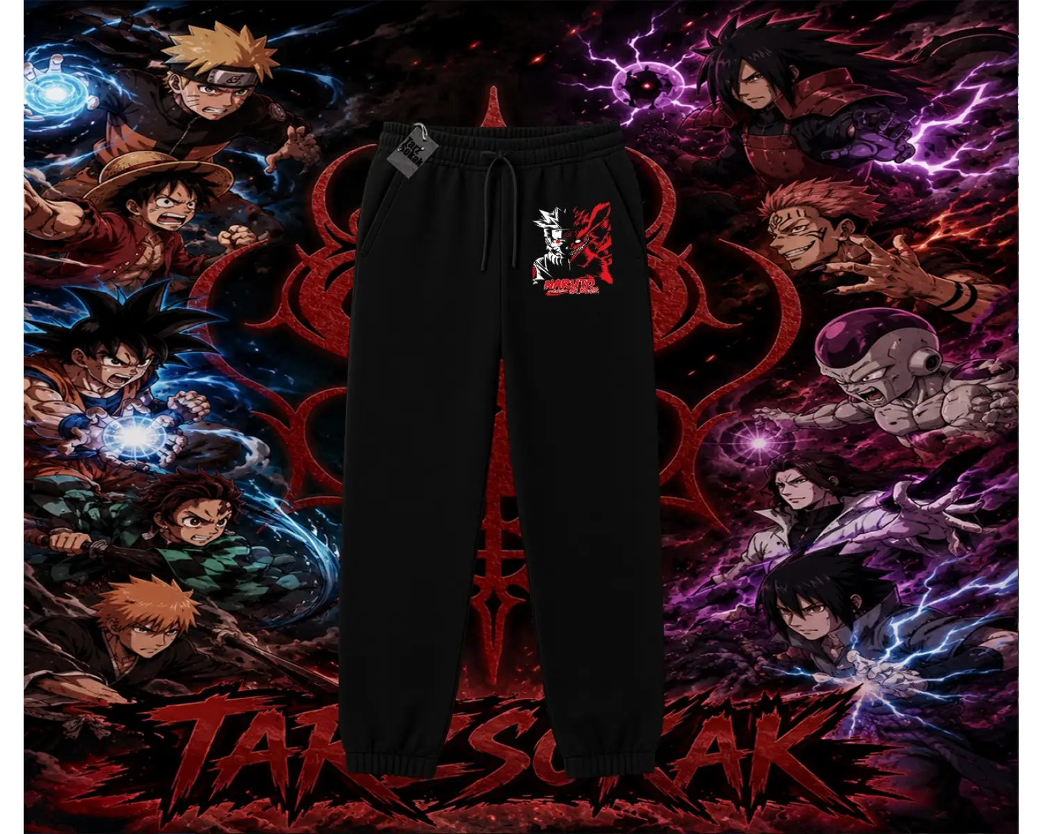 Naruto Uzumaki Premium Anime Unisex Jogger Eşofman Altı Beyaz