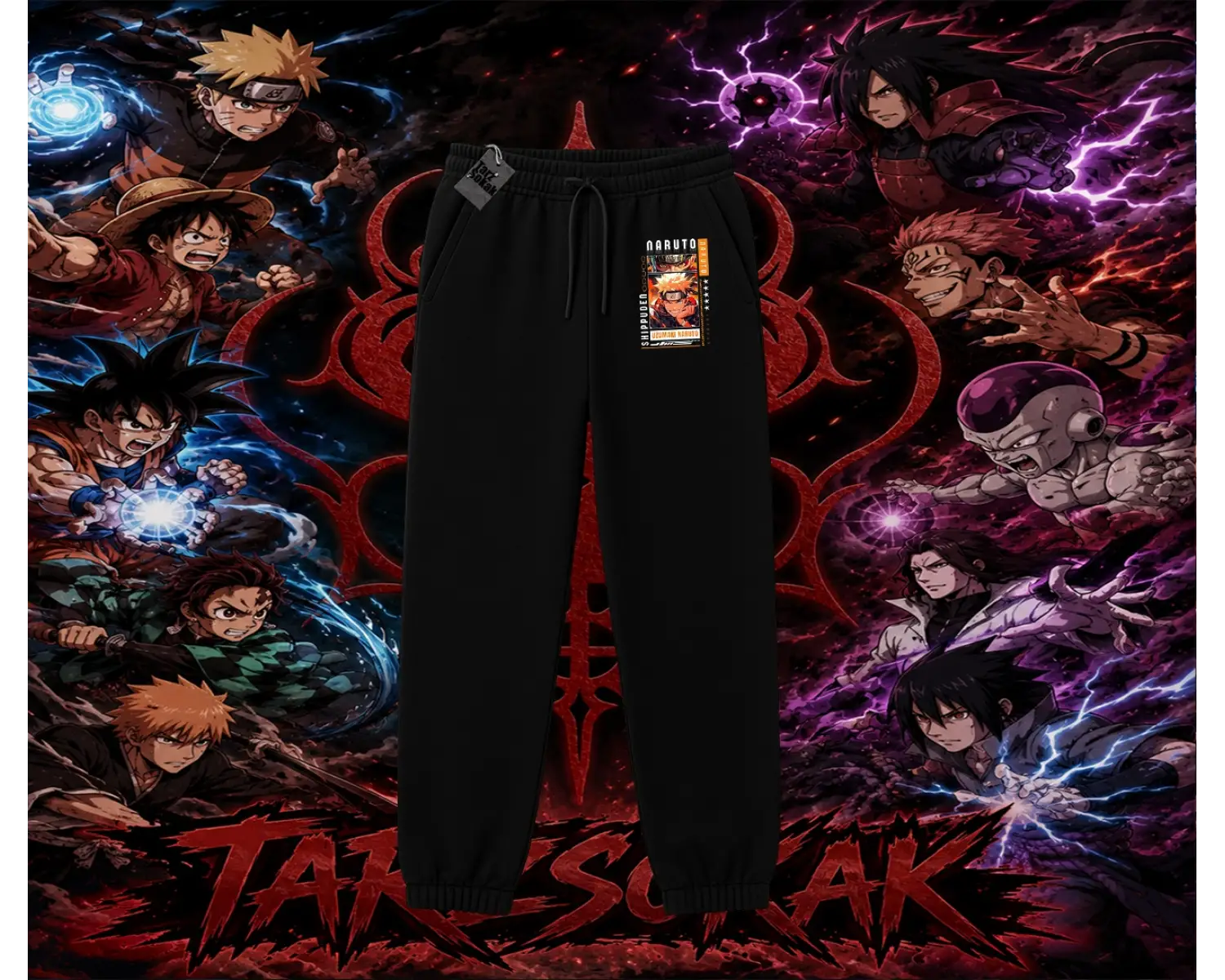 Naruto Uzumaki Premium Anime Unisex Jogger Eşofman Altı Beyaz