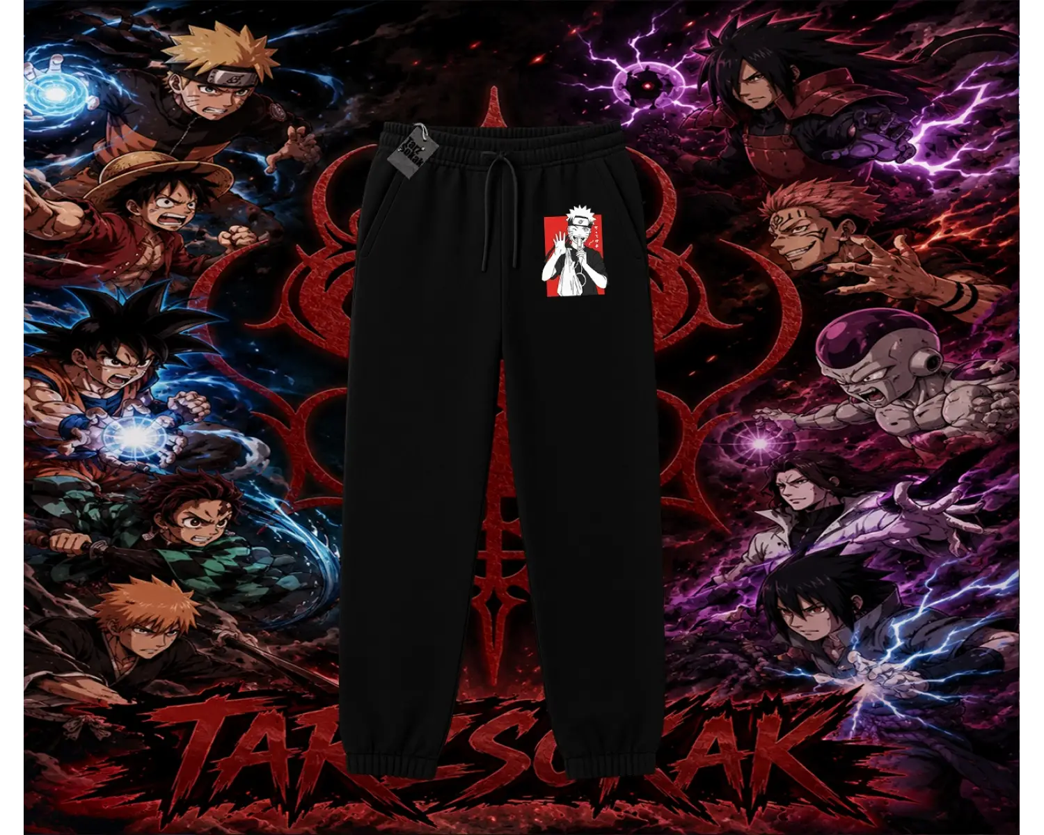 Naruto Uzumaki Premium Anime Unisex Jogger Eşofman Altı Beyaz