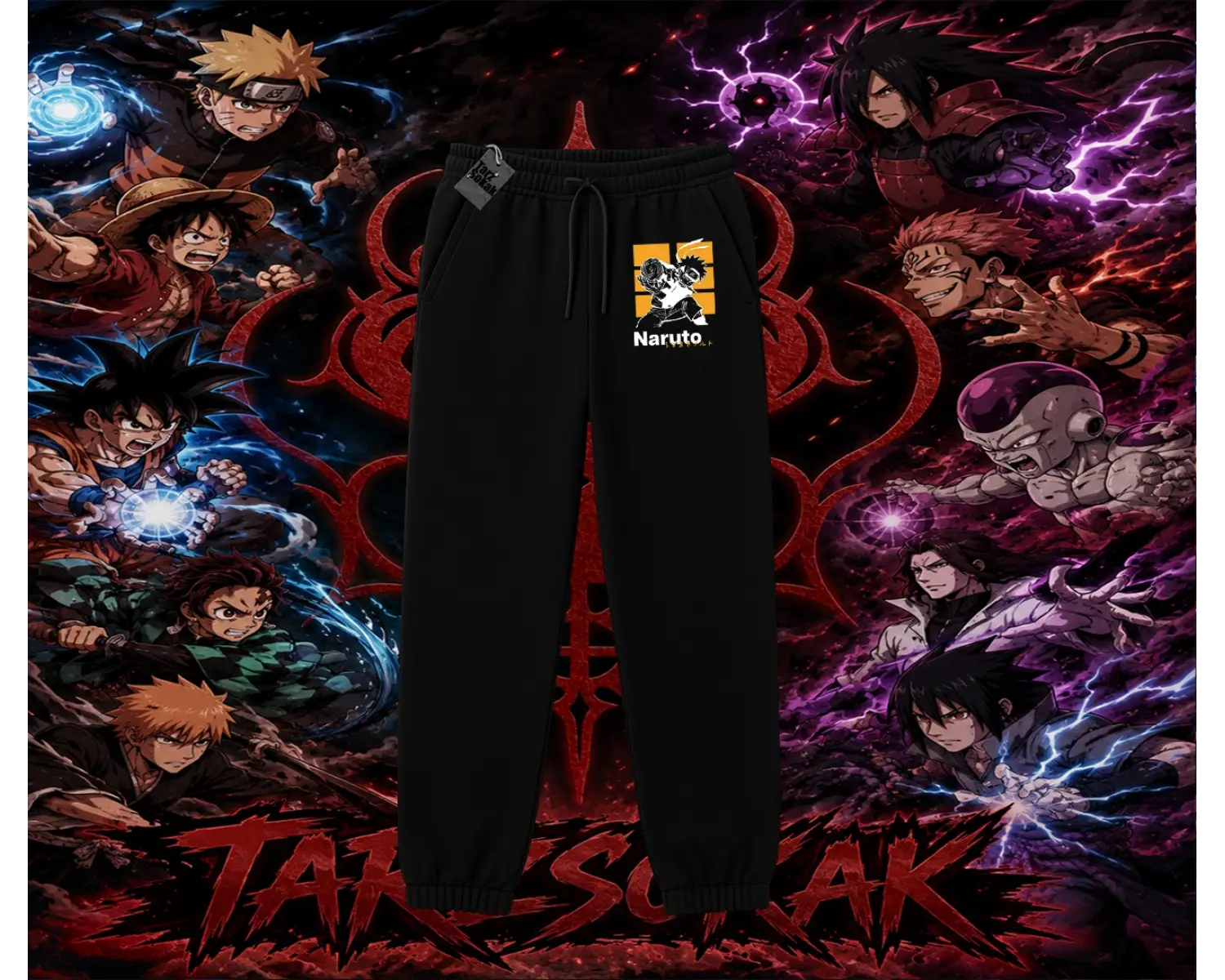 Naruto Uzumaki Premium Anime Unisex Jogger Eşofman Altı Beyaz