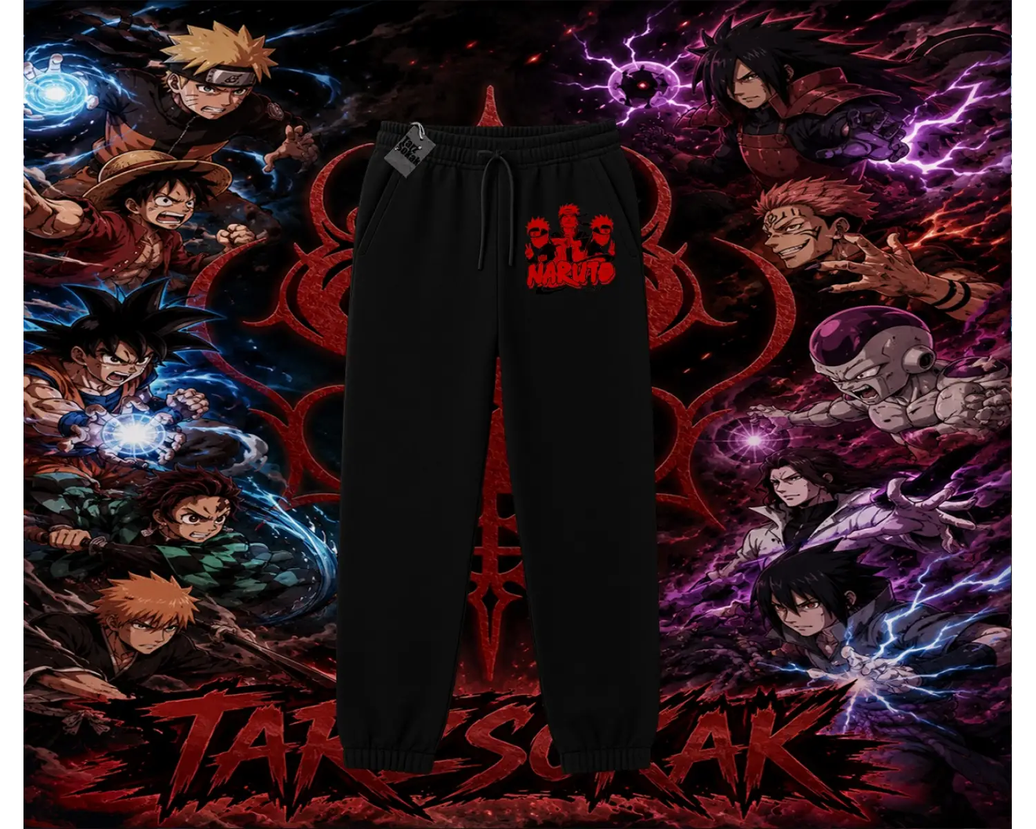 Naruto Uzumaki Premium Anime Unisex Jogger Eşofman Altı Beyaz