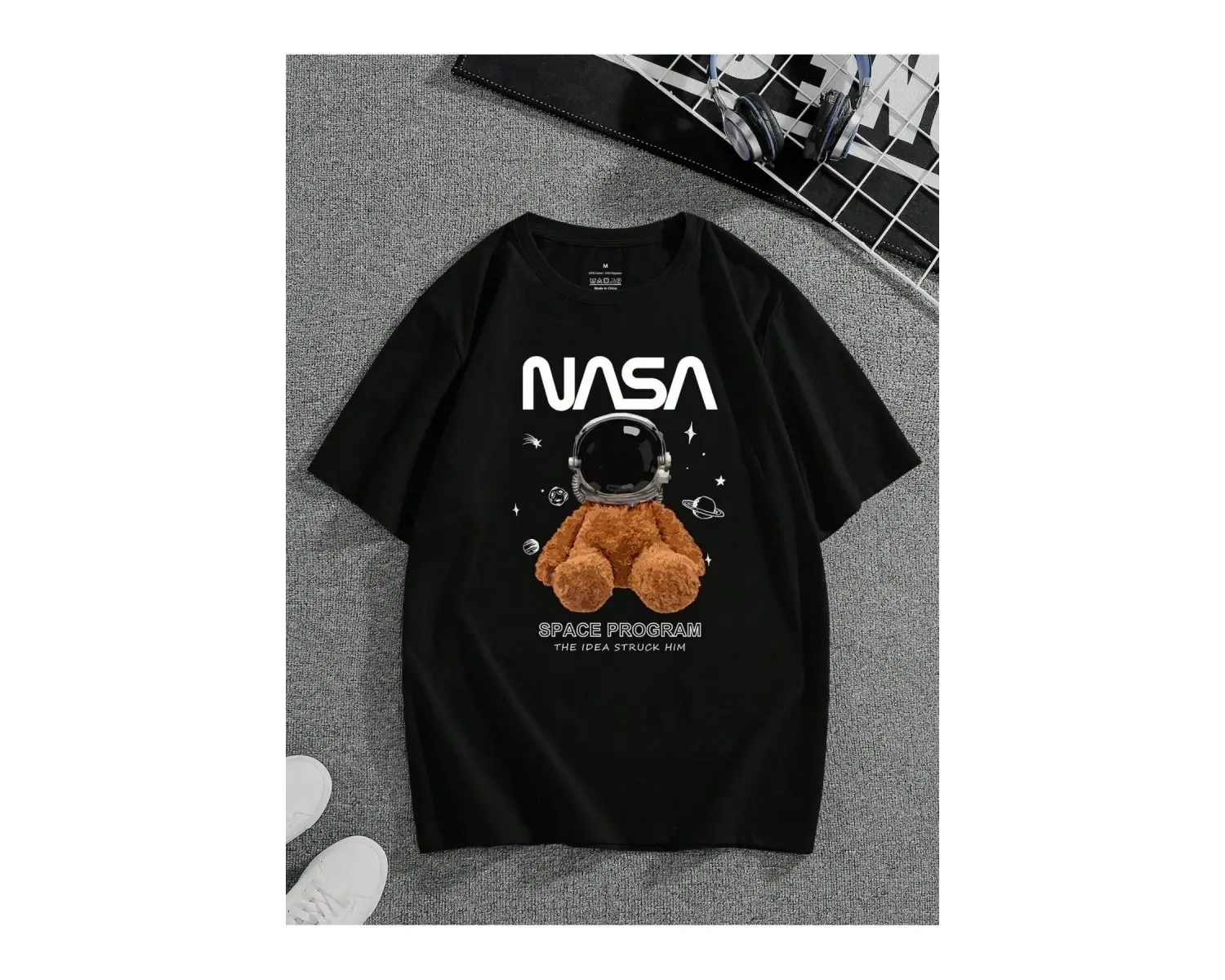Nasa Baskılı Oversize Unisex T-Shirt