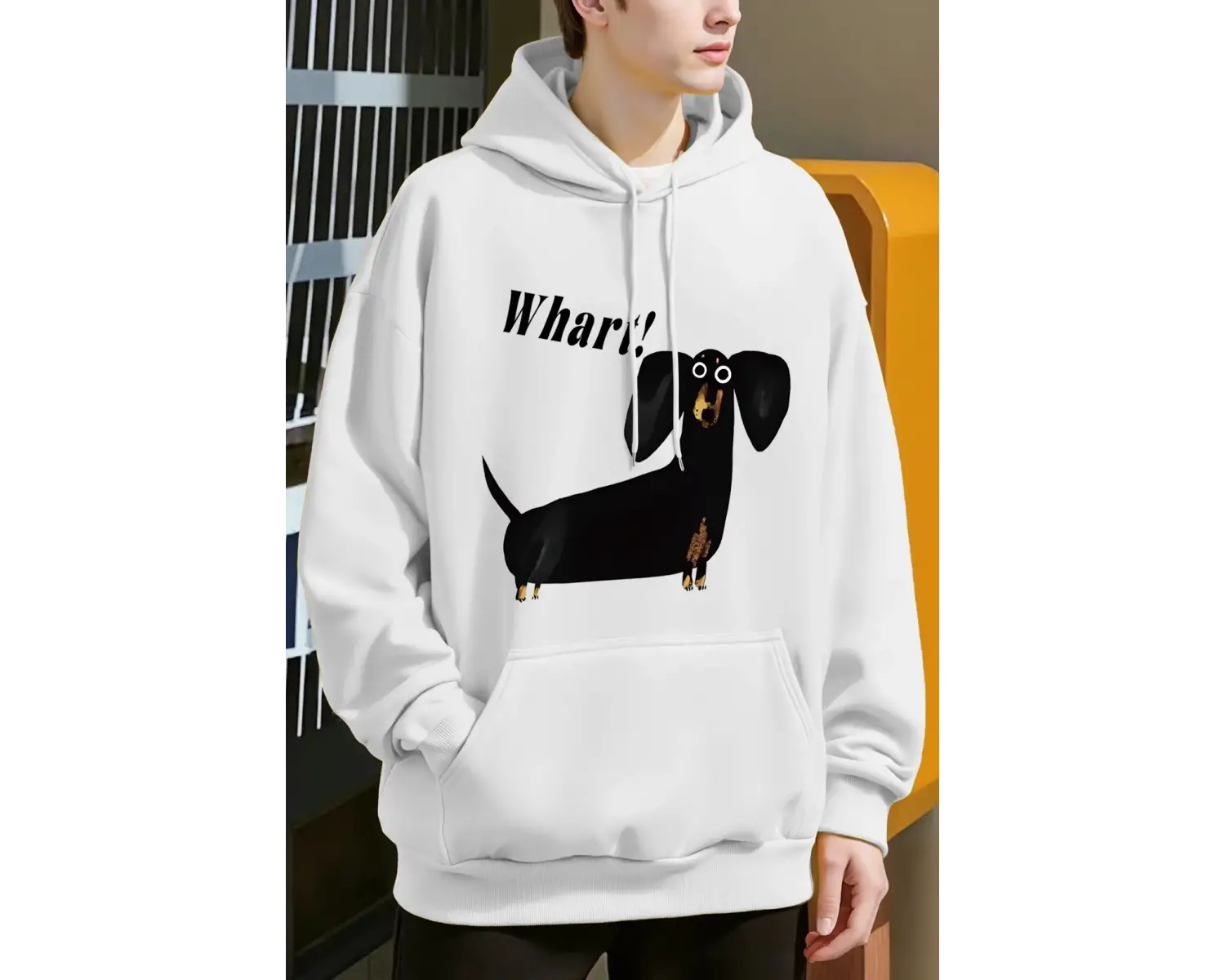 Ne kadar sevimli Dachshund desenli erkek modası kapüşonlu sweatshirtler hip hop büyük beden s