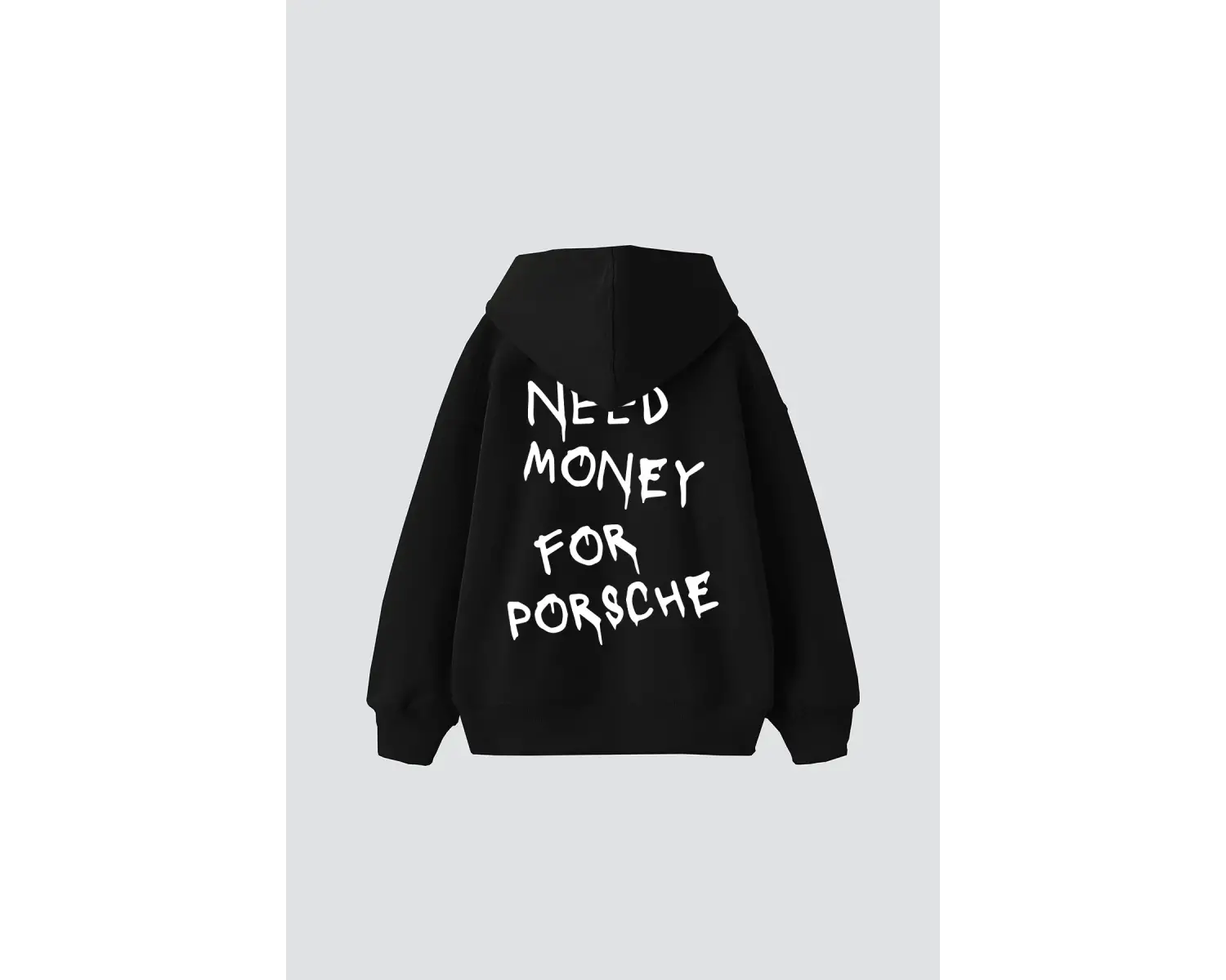 Need Money for Porsche Baskılı Oversize Unisex Beyaz