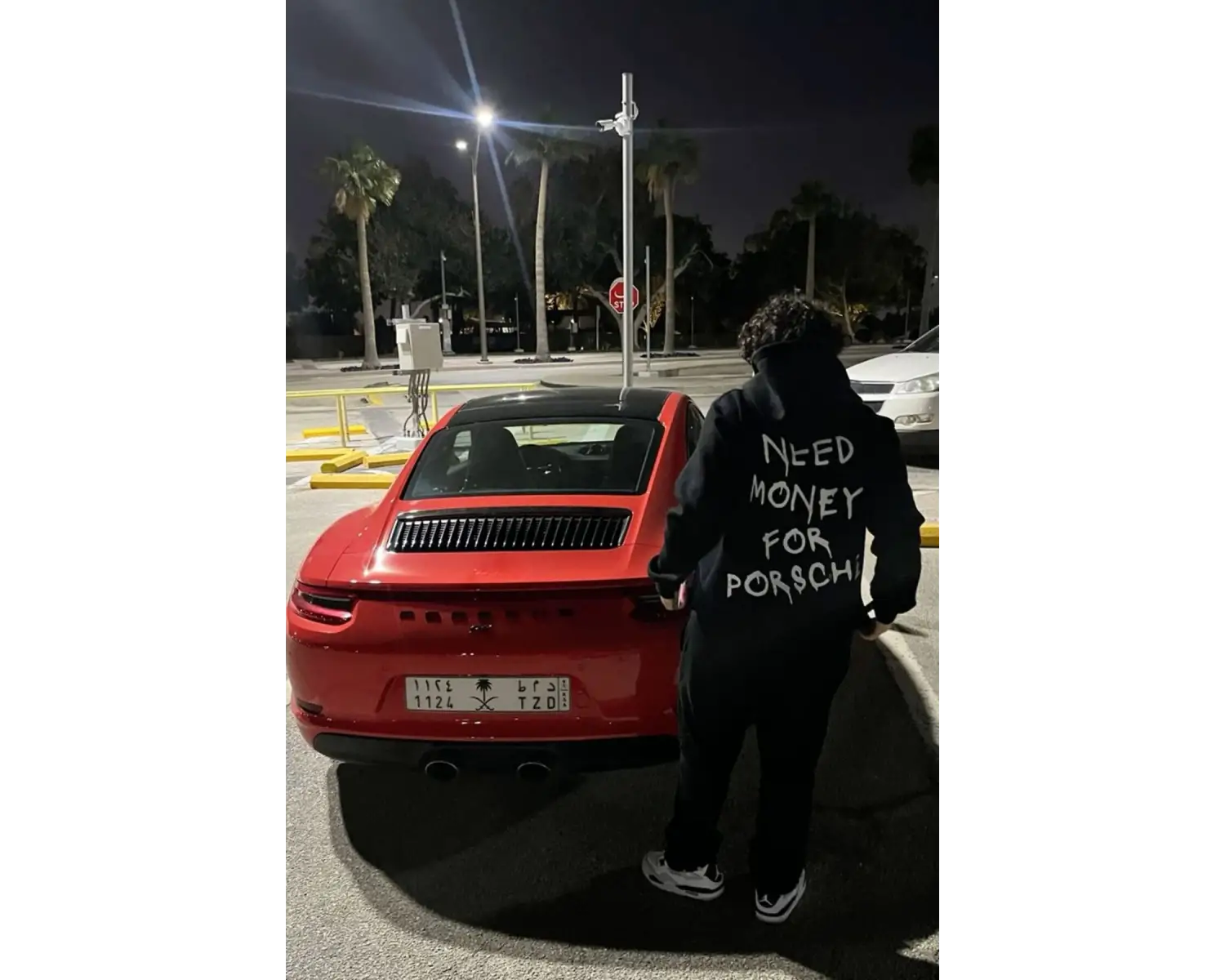 need money for porsche ünisex hoodie black