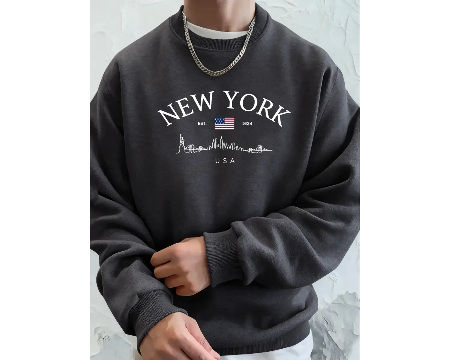 New York ABD Baskılı Kapüşonlular Erkek Moda Temelleri Tişörtü Spor Günlük Üstler Sokak Sıcak